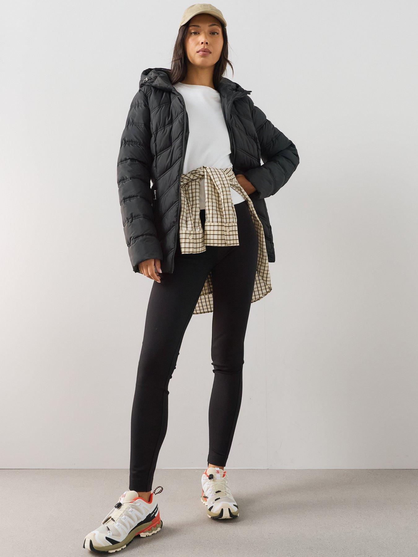 Image 3 of 7 of The Very Collection Short Sorona Wadded Coat - Black
