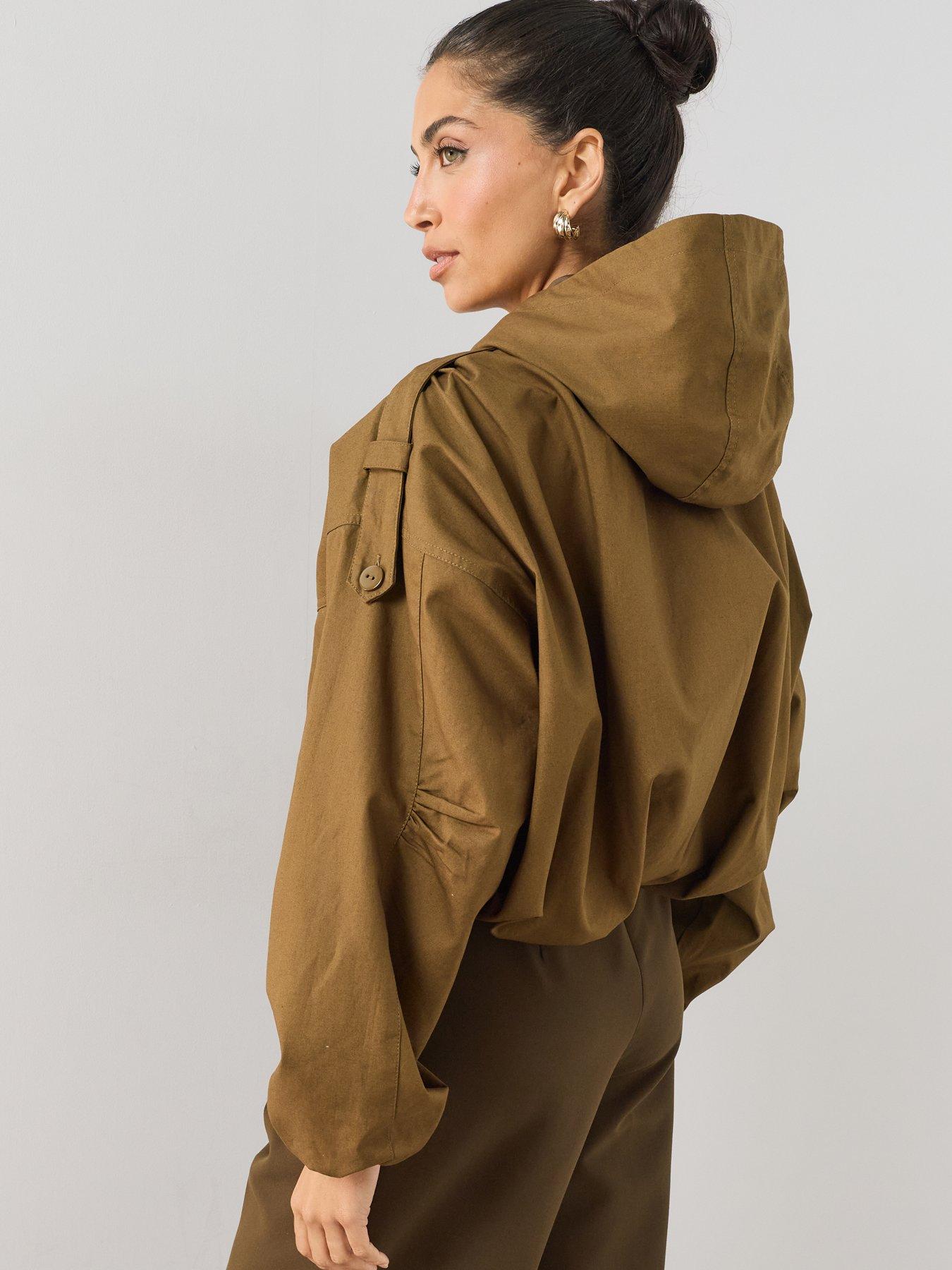 Image 2 of 7 of The Very Collection Utility Bubblehem Jacket - Brown