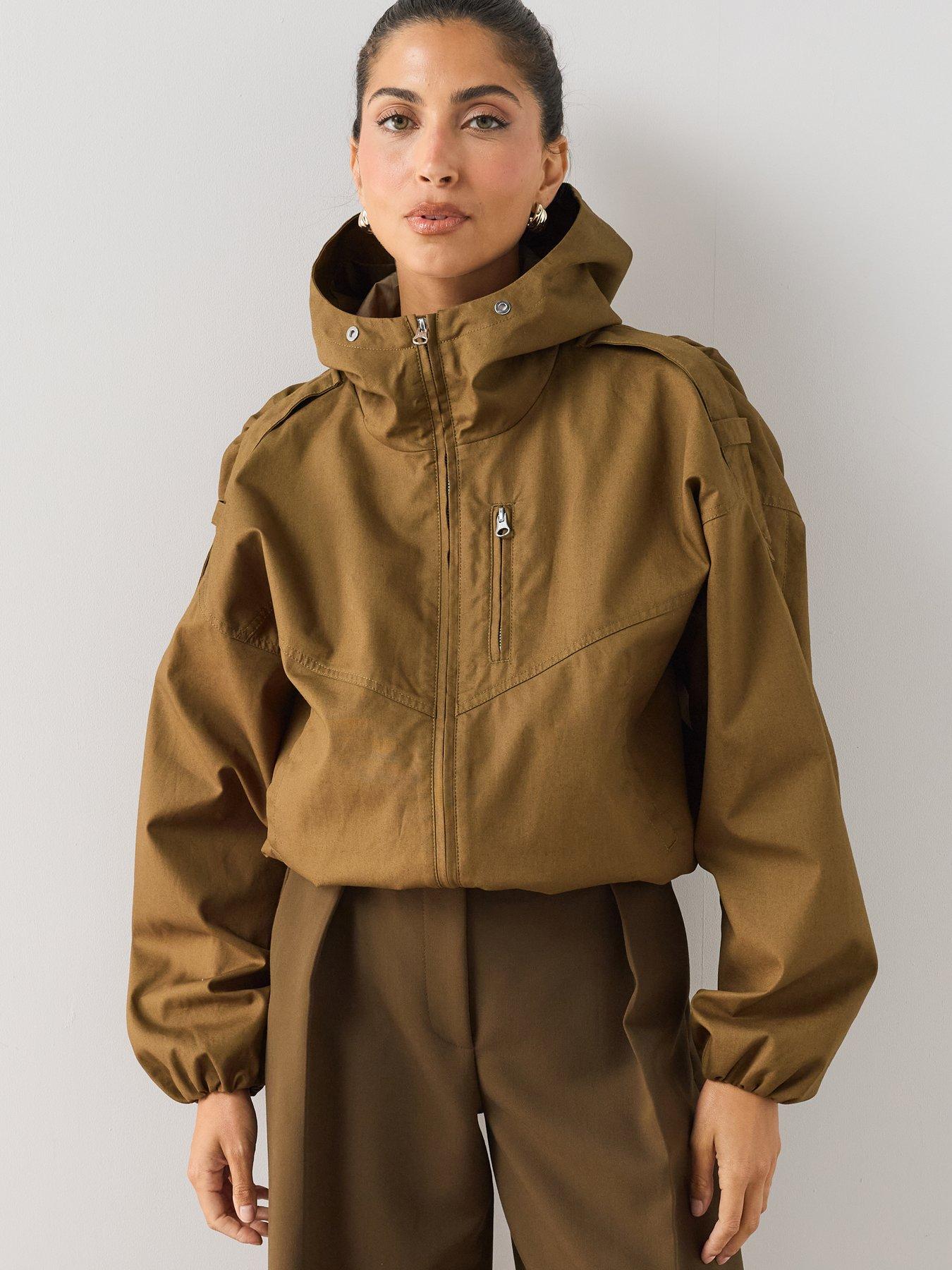 Image 6 of 7 of The Very Collection Utility Bubblehem Jacket - Brown