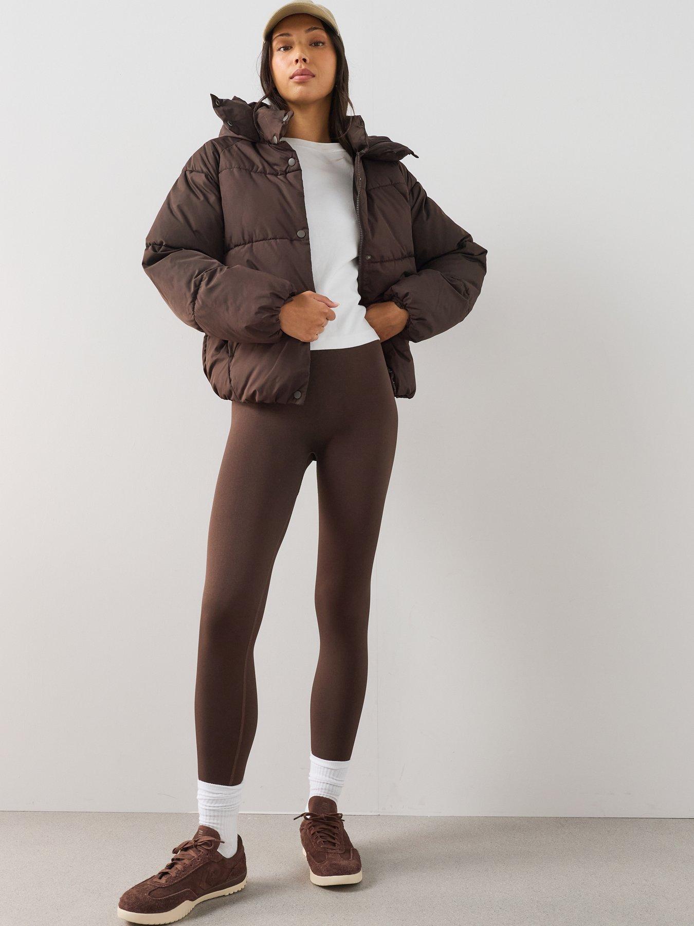 Image 3 of 7 of The Very Collection Short Padded Coat - Brown
