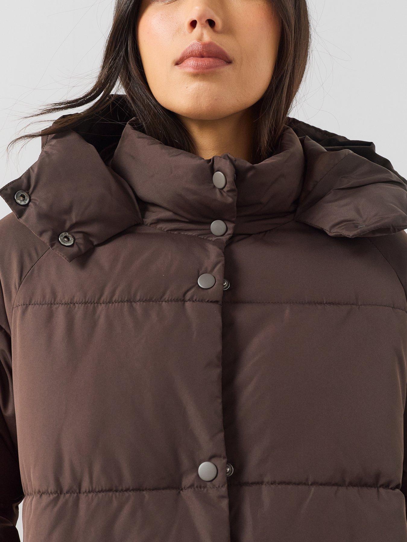 Image 4 of 7 of The Very Collection Short Padded Coat - Brown