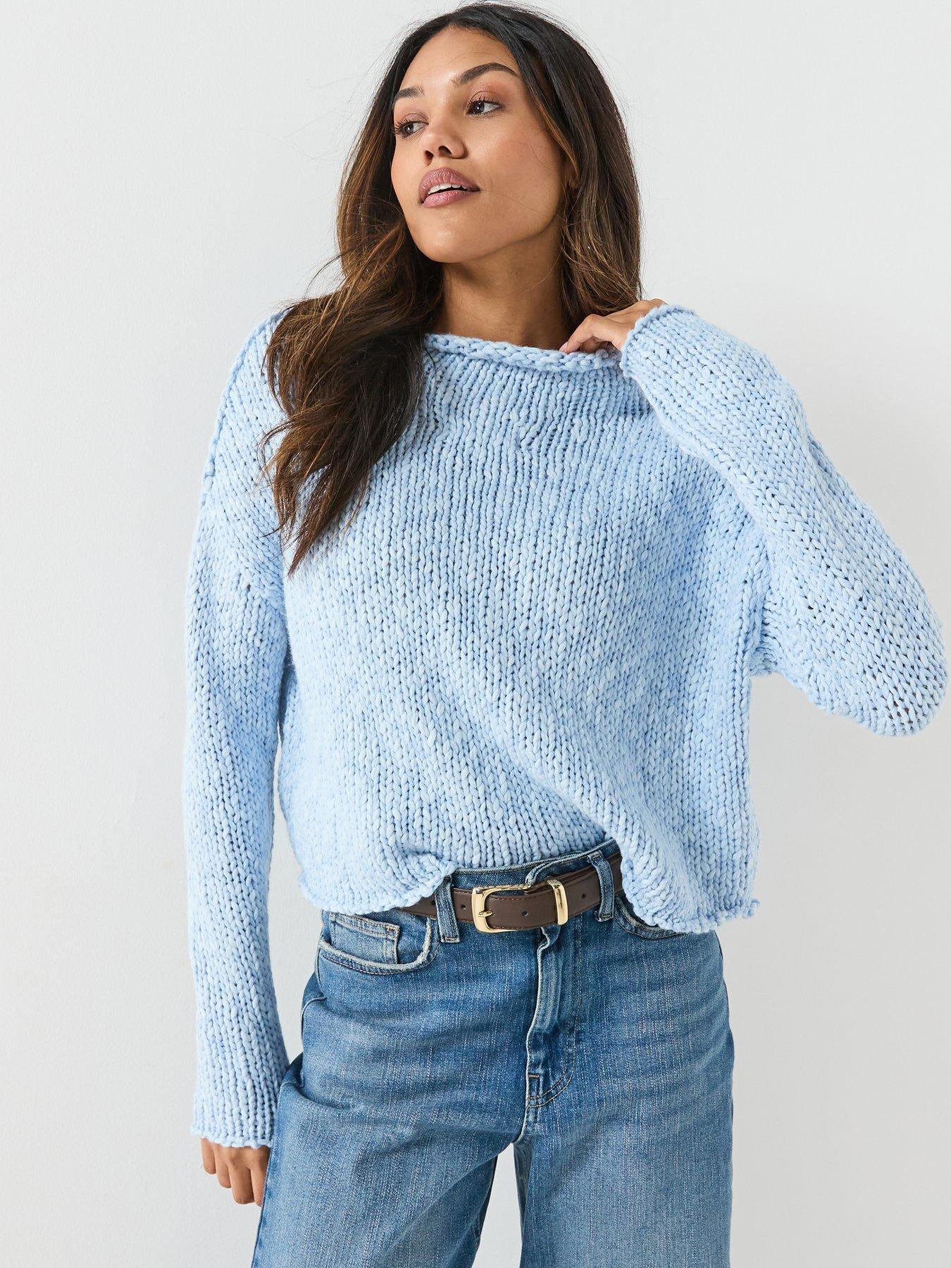 FREE PEOPLE Opal Rollneck Sweater - Blue