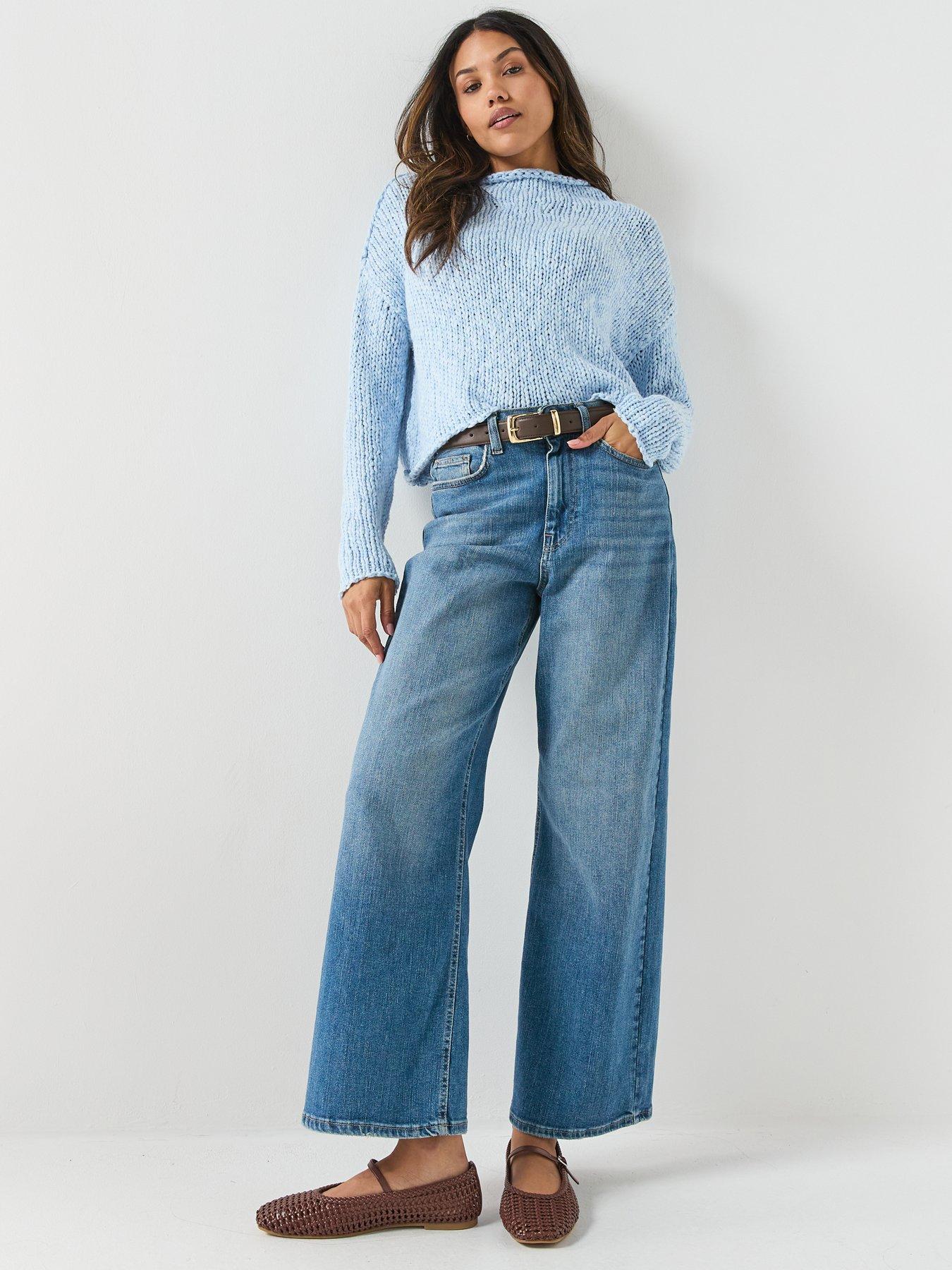 Image 3 of 6 of FREE PEOPLE Opal Rollneck Sweater - Blue
