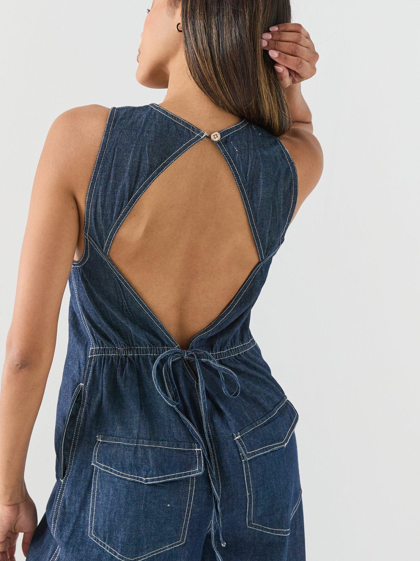 Image 4 of 6 of FREE PEOPLE Do No Wrong Jumpsuit - Navy