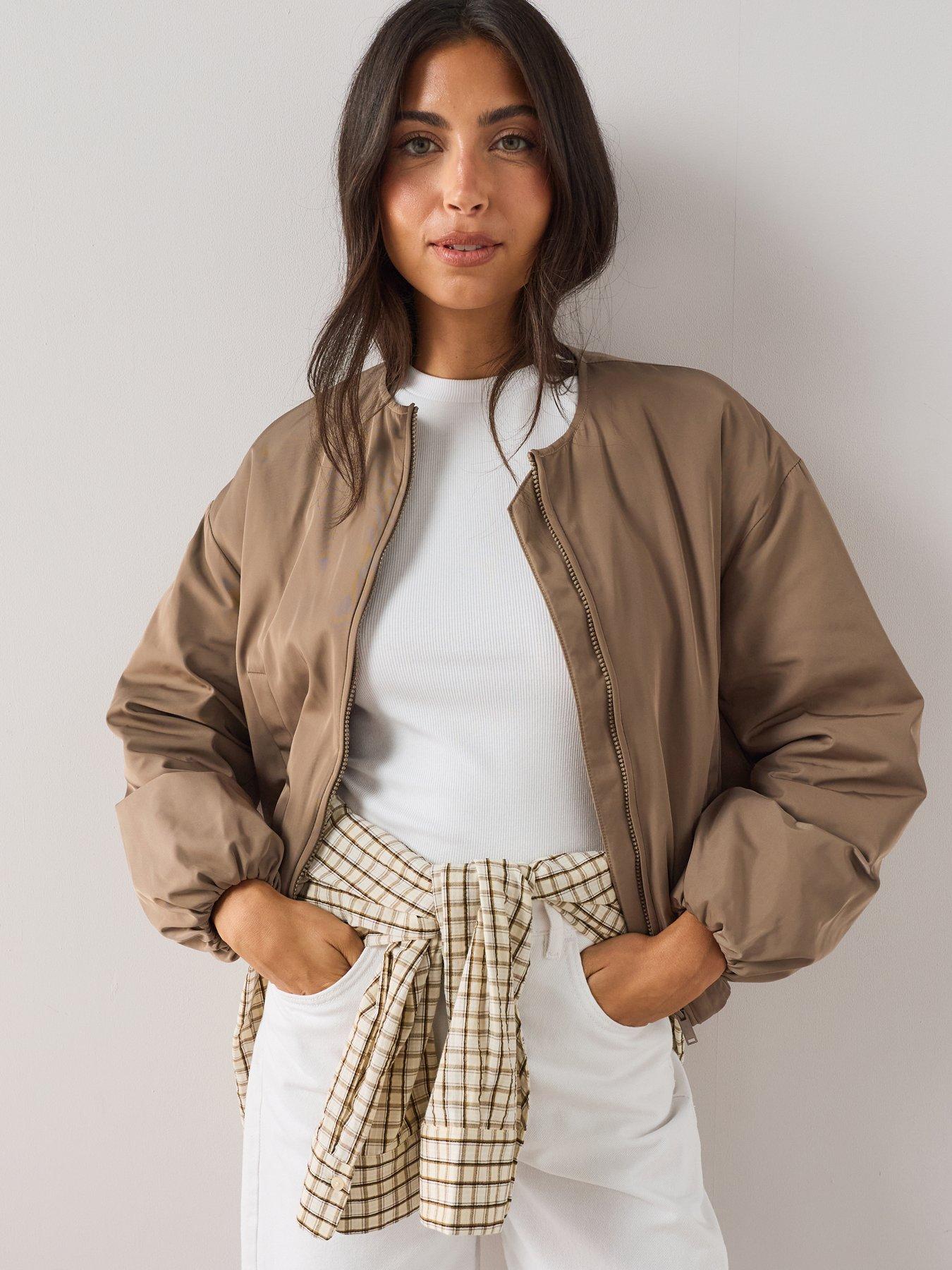 The Very Collection Light Weight Bomber Jacket - Beige