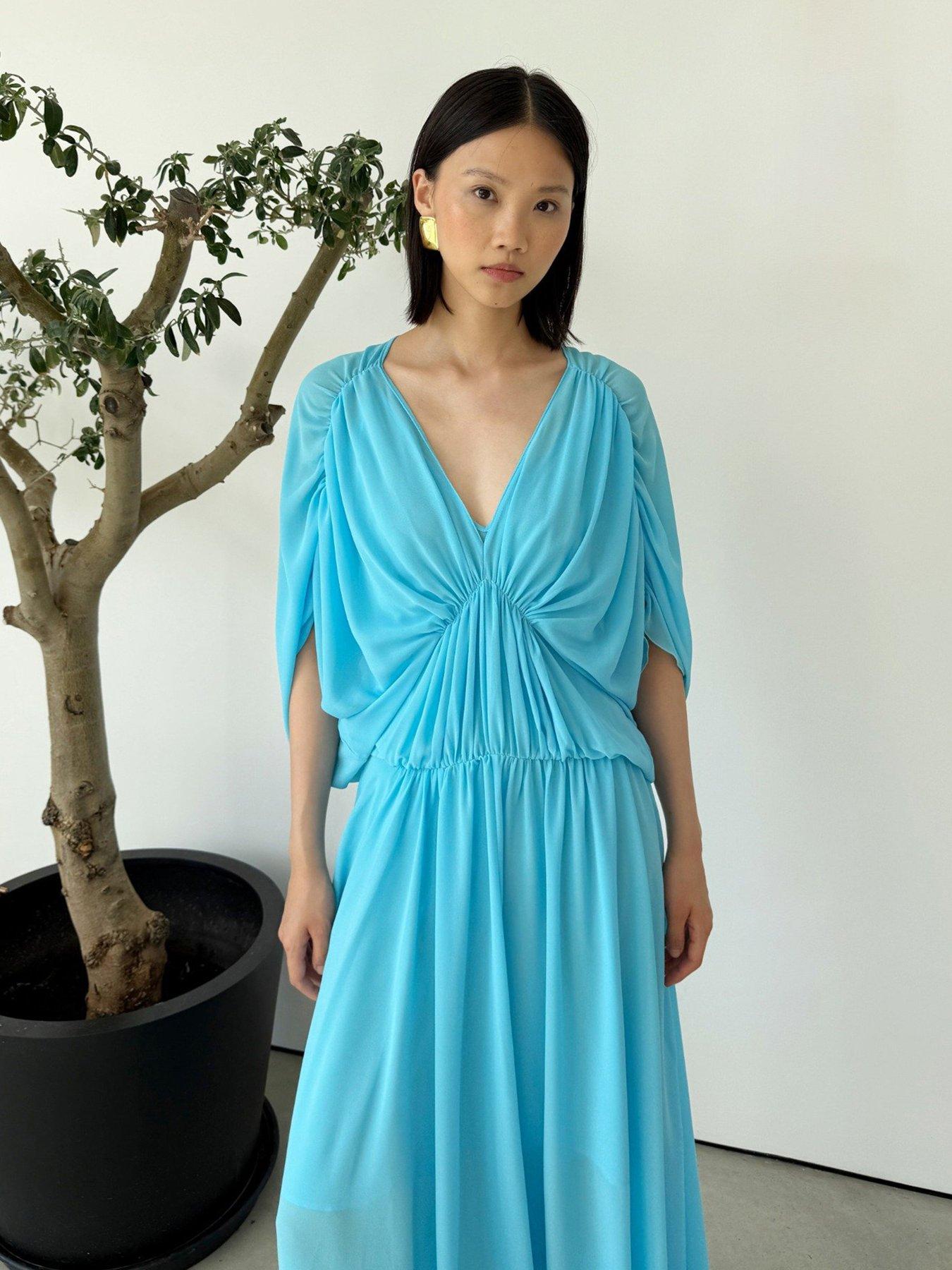 Jovanna Tullies Midi Dress - Blue