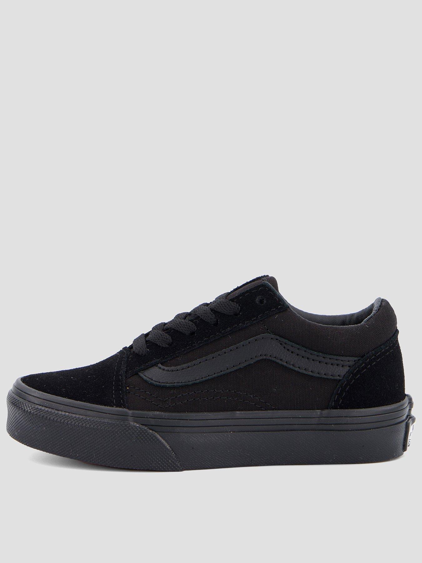 Vans Kids Old Skool, Black, Size 2 Older