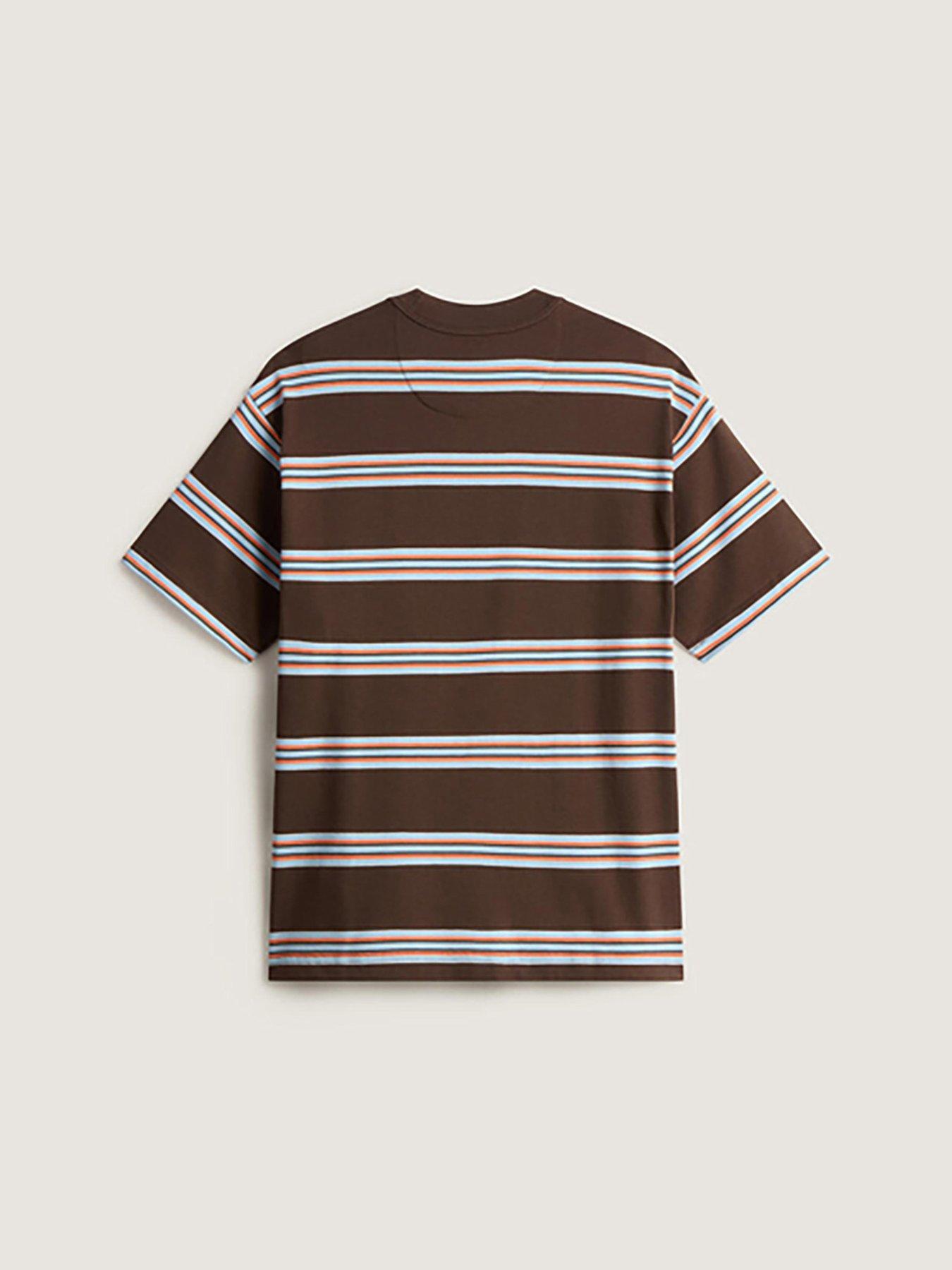Image 2 of 2 of Vans Mens Mesa Stripe Short Sleeve Shirt Vintage - Brown