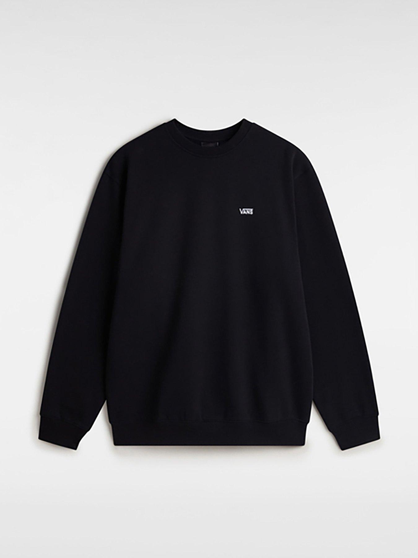 Vans Mens Chest Logo Crew Neck Sweatshirt - Black