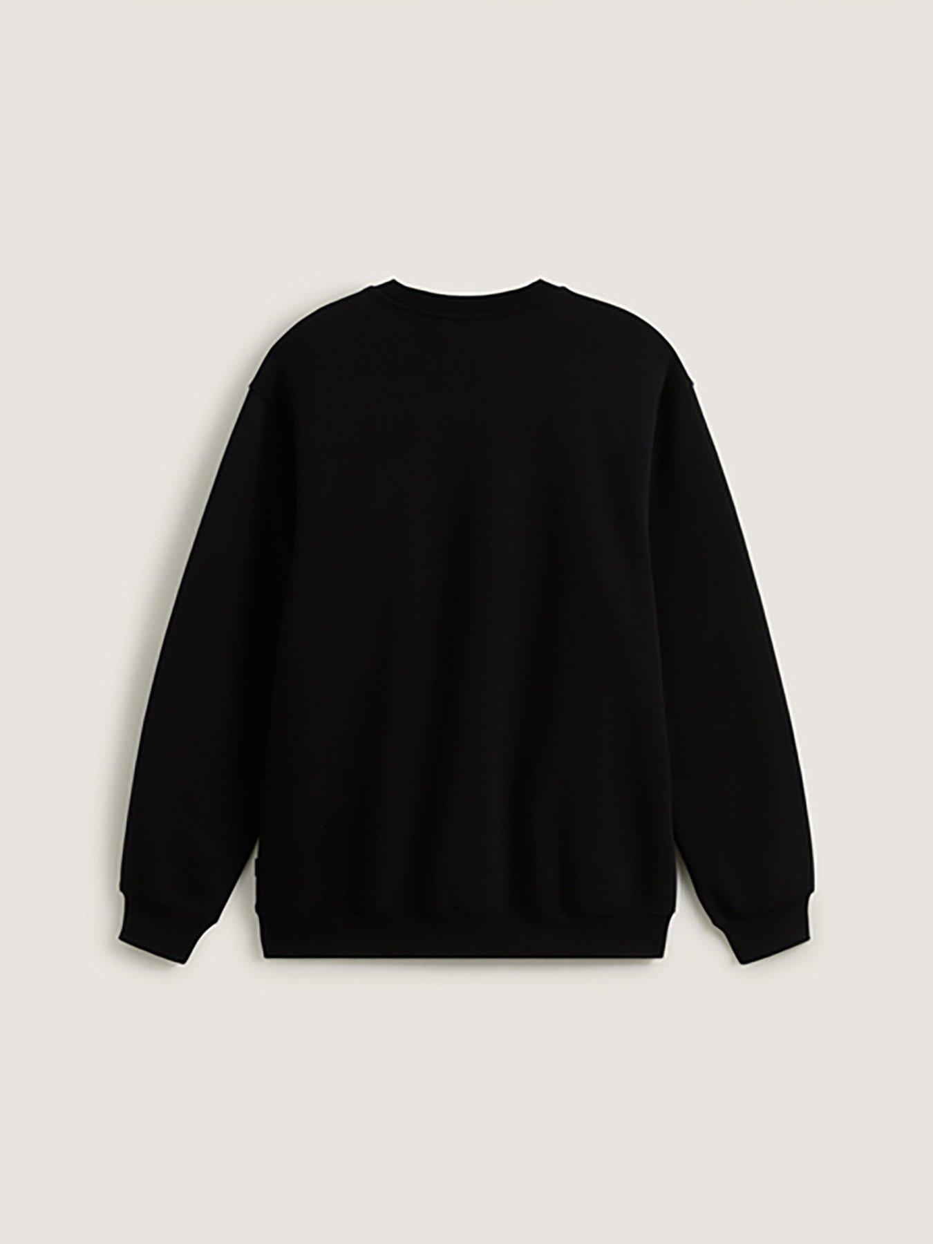 Image 2 of 4 of Vans Mens Chest Logo Crew Neck Sweatshirt - Black
