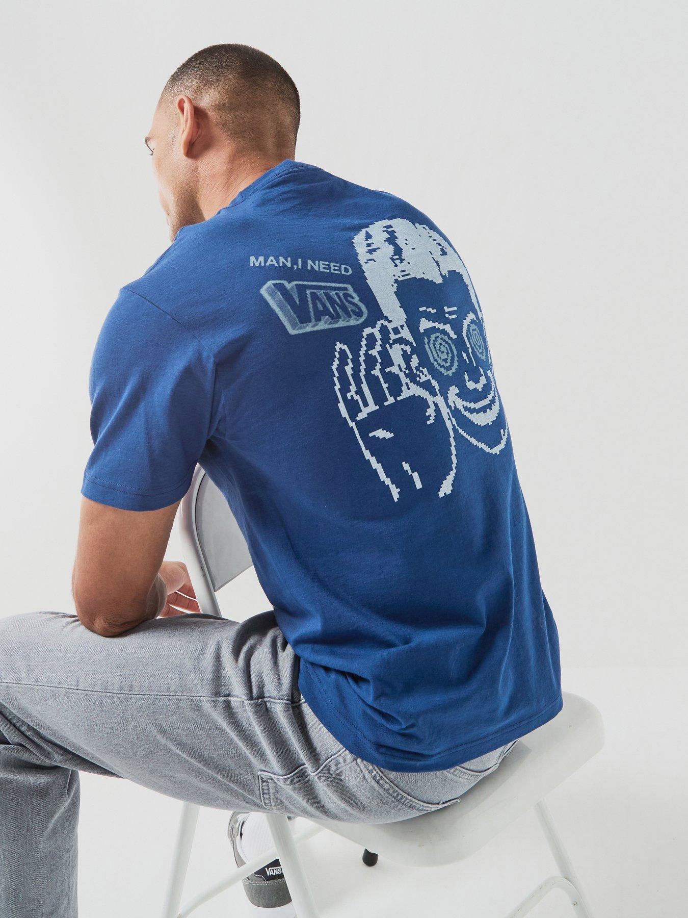 Vans Mens Need Short Sleeve T-Shirt, Blue, Size S, Men