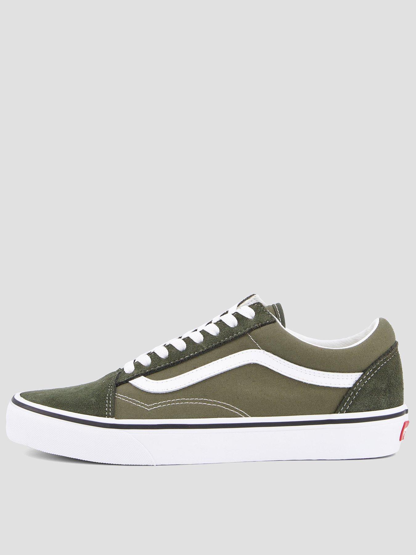 Vans Unisex Old Skool Canvas Shoes, Green, Size 8, Men