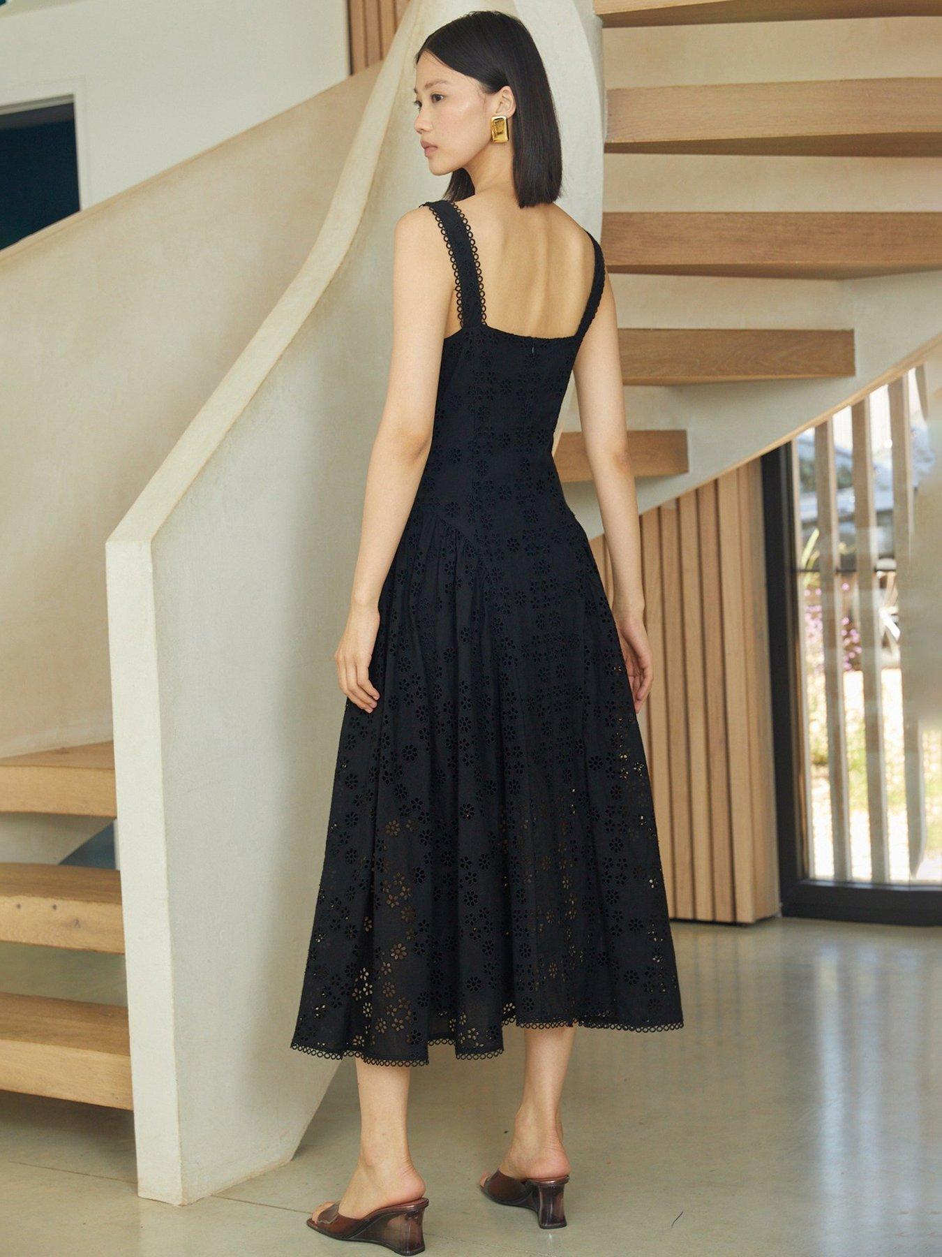 Image 2 of 2 of Jovanna Nerida Embroidered Dress - Black
