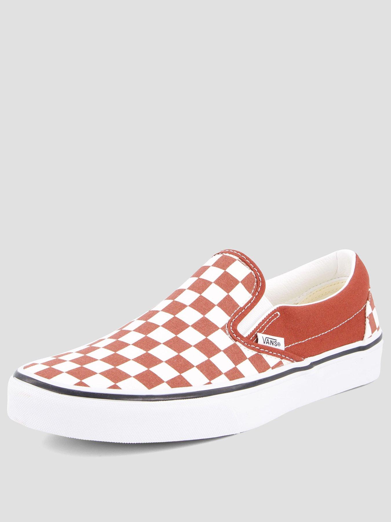 Image 2 of 7 of Vans Unisex Classic Slip-On Checkerboard Canvas Shoes - Brown