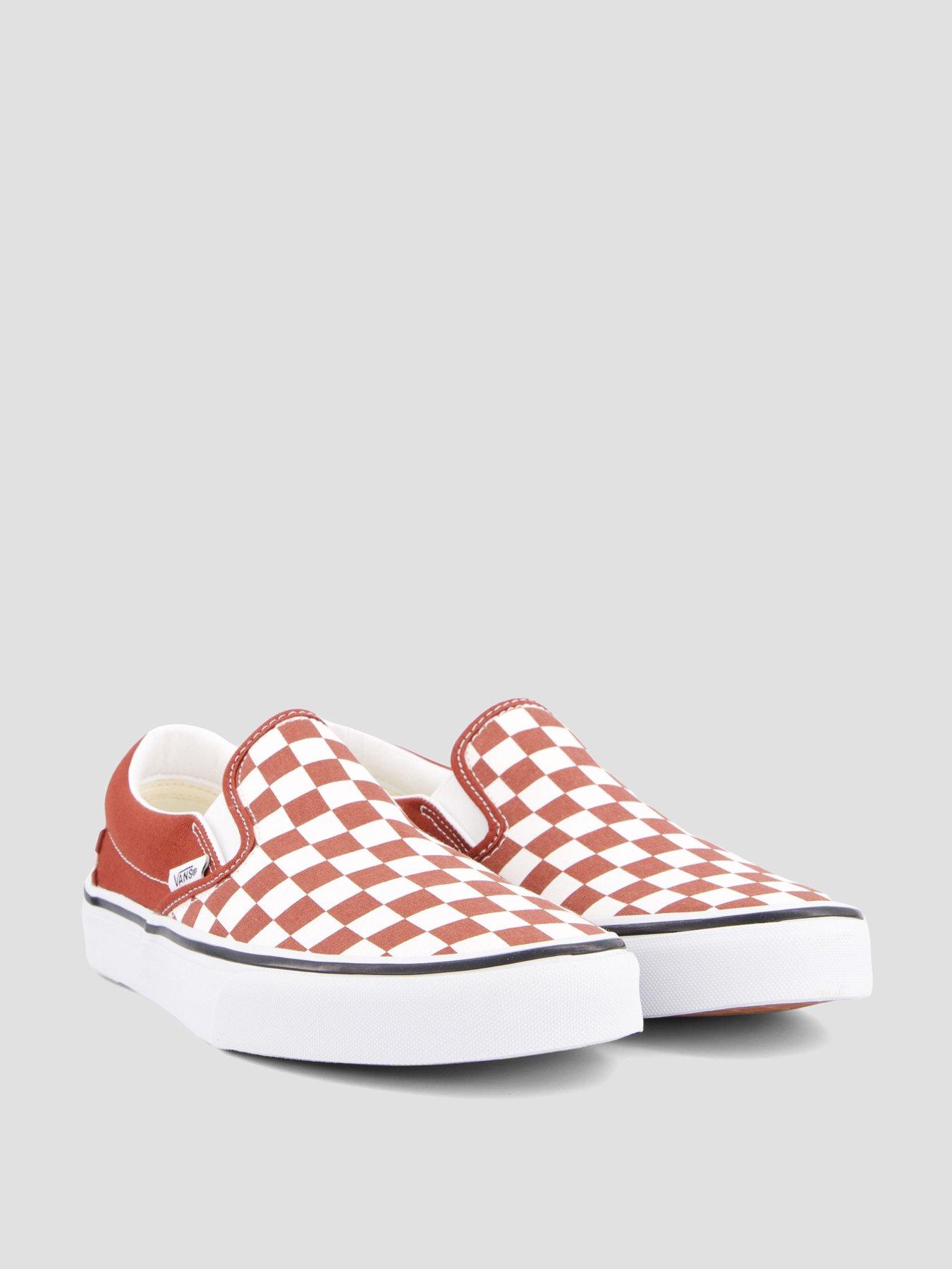 Image 6 of 7 of Vans Unisex Classic Slip-On Checkerboard Canvas Shoes - Brown