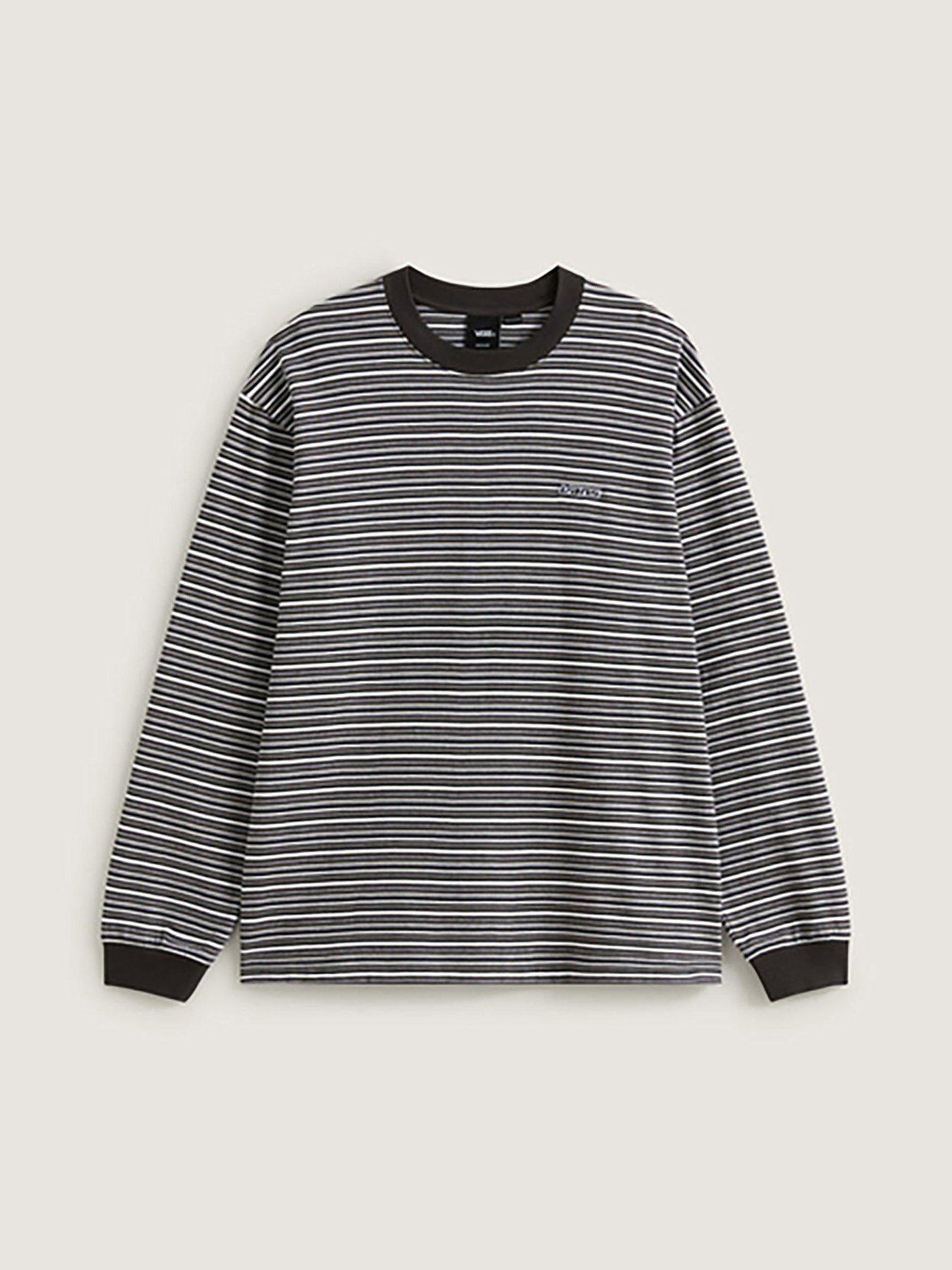 Vans Mens Wesley Stripe Long Sleeve Knit Top - Black
