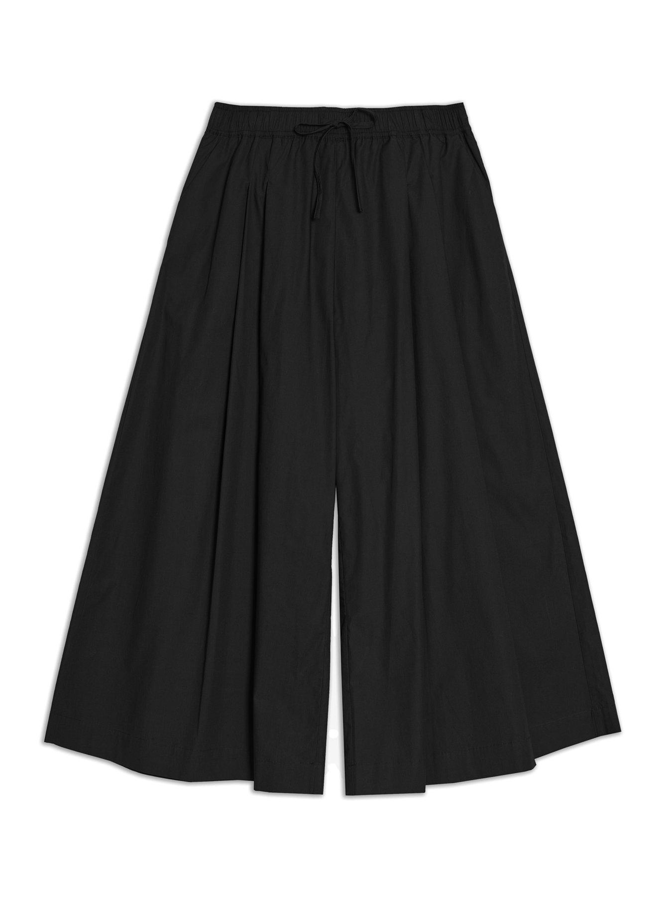 Image 5 of 5 of Albaray Cotton Wide Leg Culottes - Black