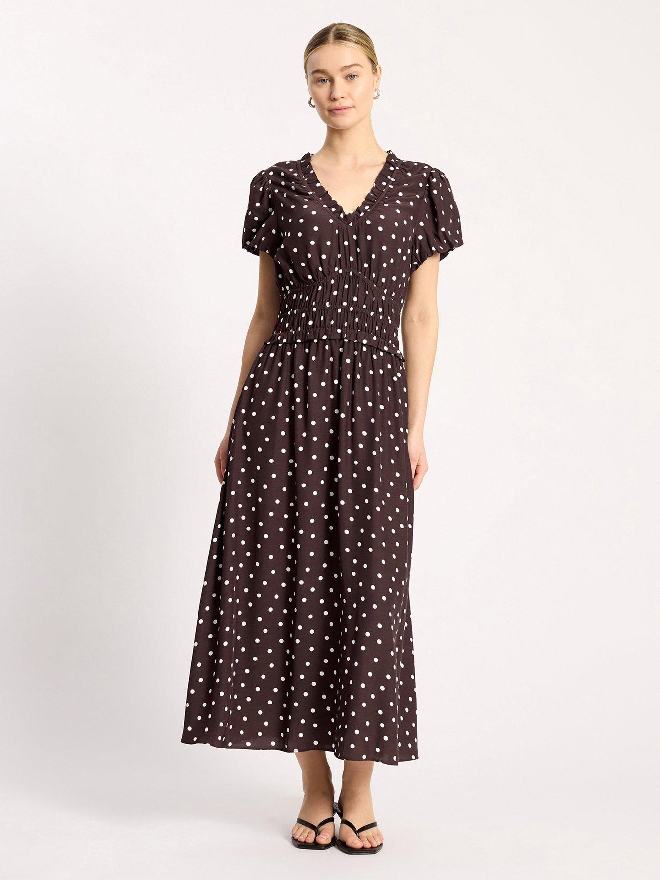 Albaray Spot Dress - Chocolate