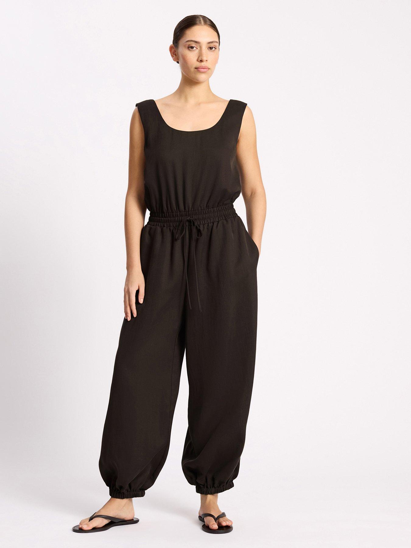 Image 1 of 5 of Albaray Tencel Jumpsuit - Brown
