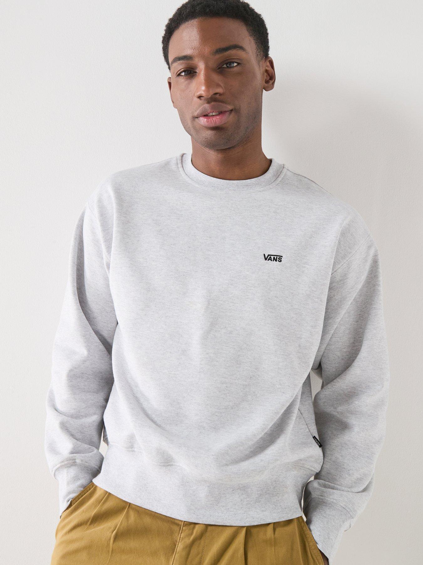 Vans Mens Left Chest Il Loose Crew Sweatshirt - Grey