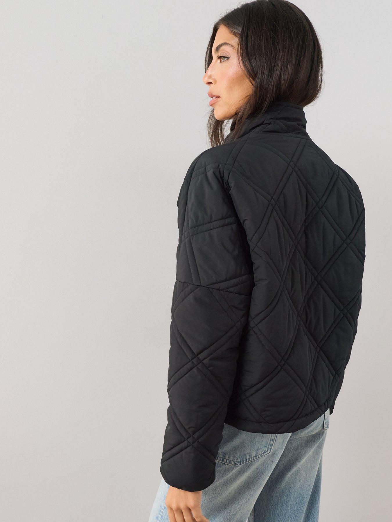 Image 2 of 7 of The Very Collection Quilted Bomber Jacket - Black