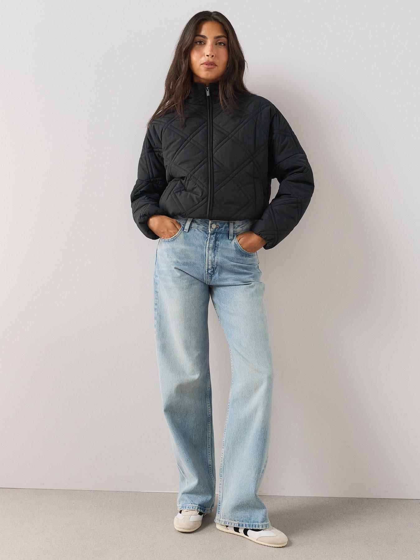 Image 3 of 7 of The Very Collection Quilted Bomber Jacket - Black