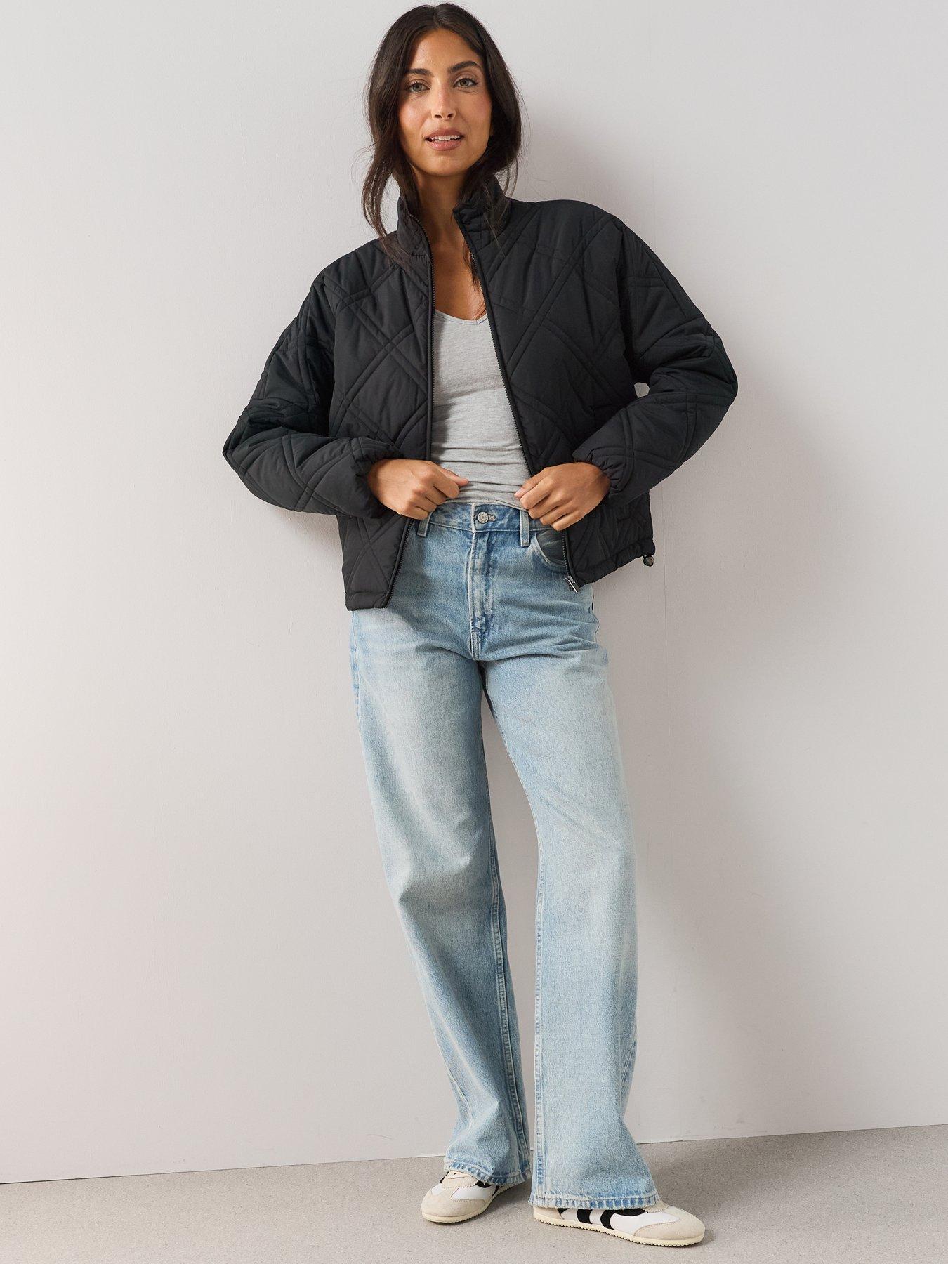 Image 6 of 7 of The Very Collection Quilted Bomber Jacket - Black