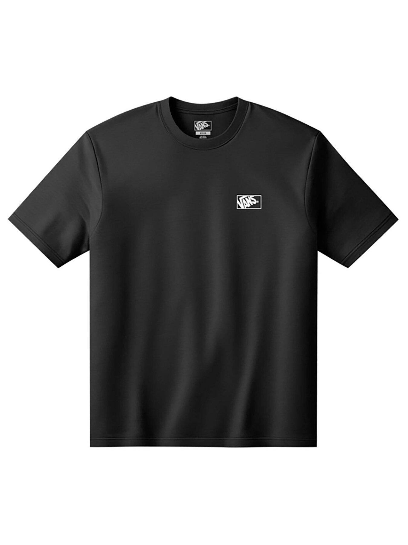 Vans Boys Double Standard Short Sleeve T-Shirt, Black, Size M