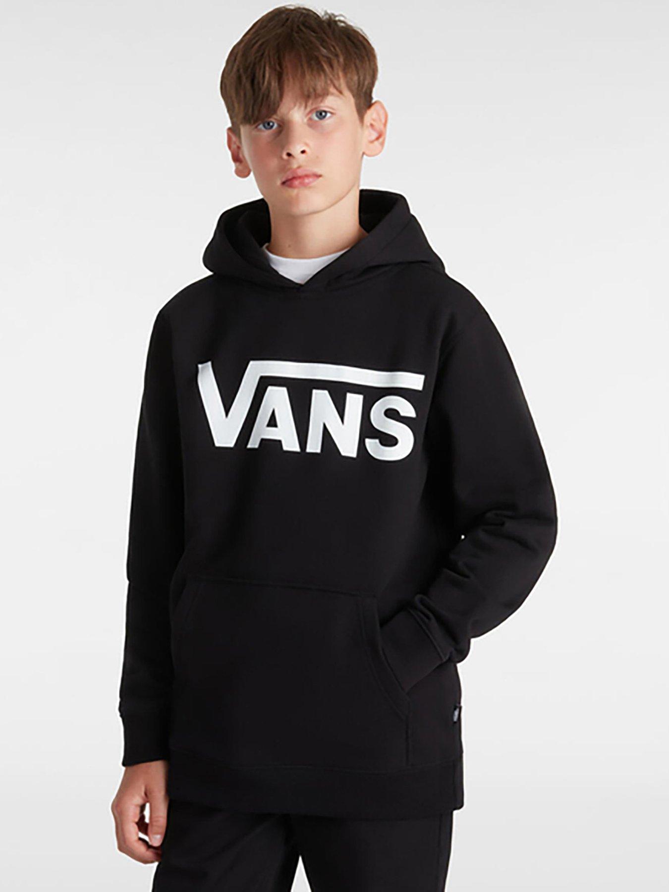 Vans Boys Large Logo Hoodie, Black, Size L