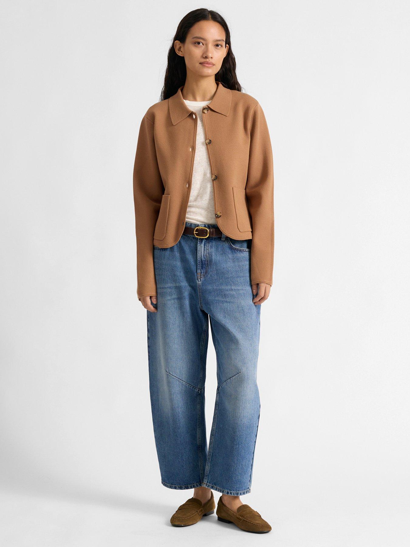 Image 1 of 5 of Albaray Compact Knit Jacket - Beige