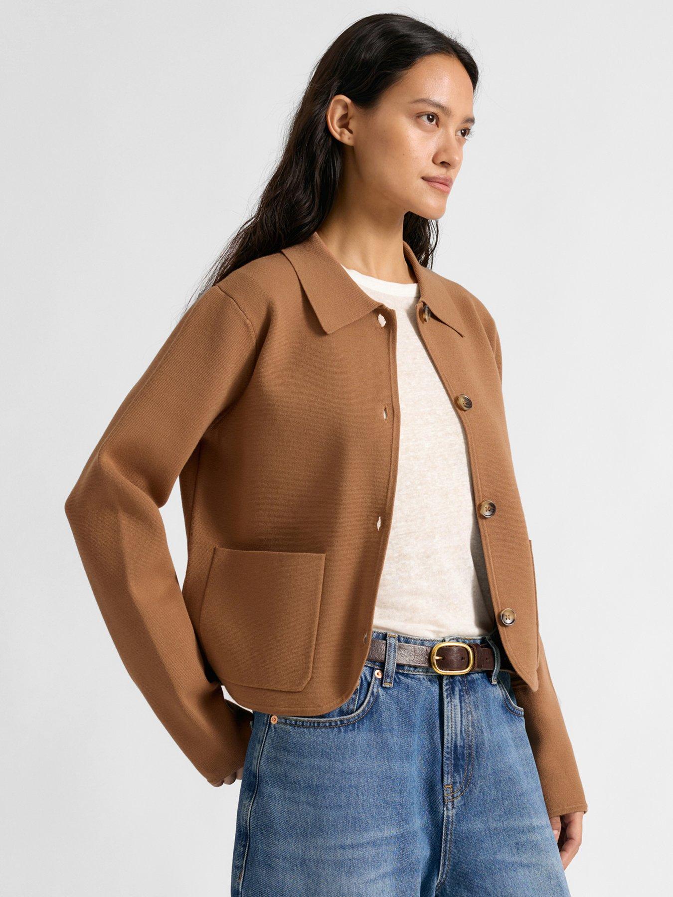 Image 4 of 5 of Albaray Compact Knit Jacket - Beige