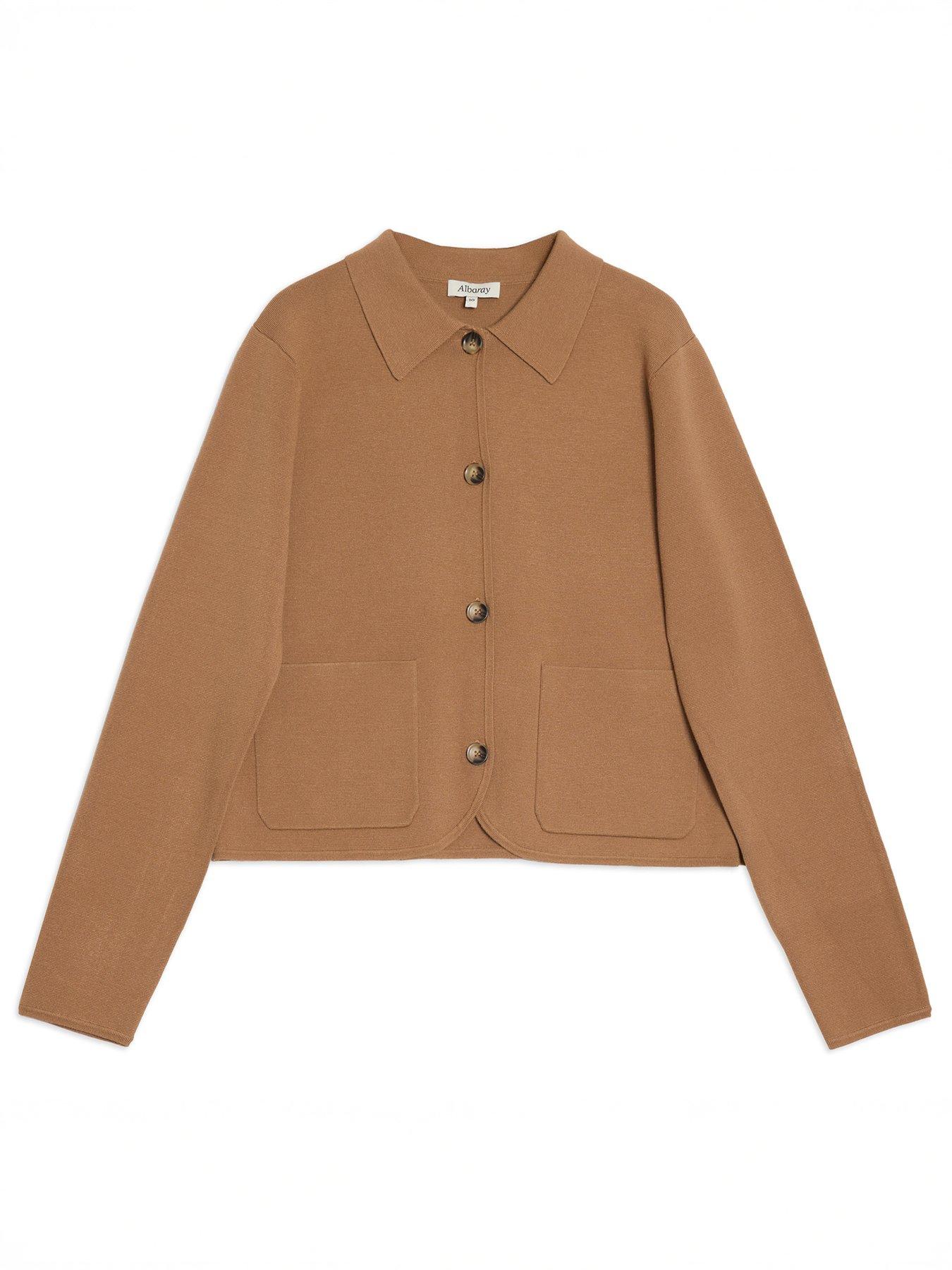 Image 5 of 5 of Albaray Compact Knit Jacket - Beige