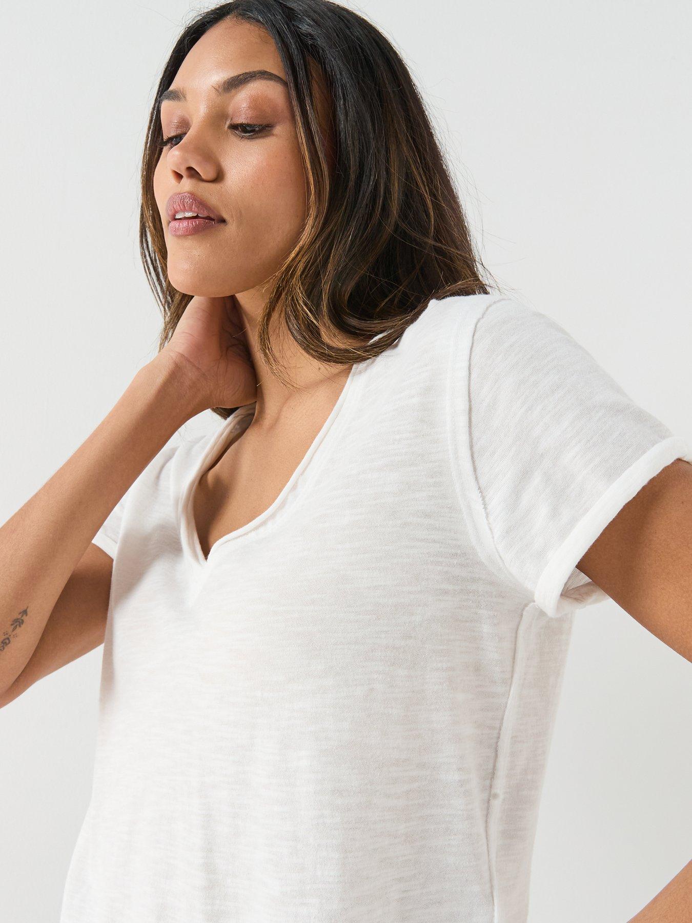 Image 4 of 5 of FREE PEOPLE Take 2 T-Shirt - Cream