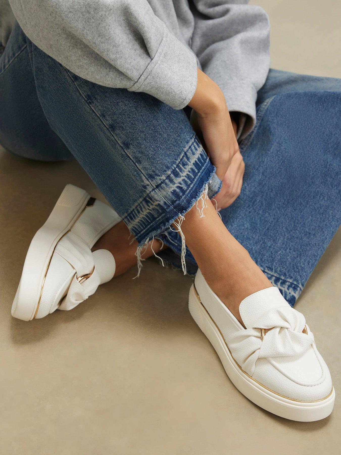 River Island Ring Twist Slip On Trainer - White