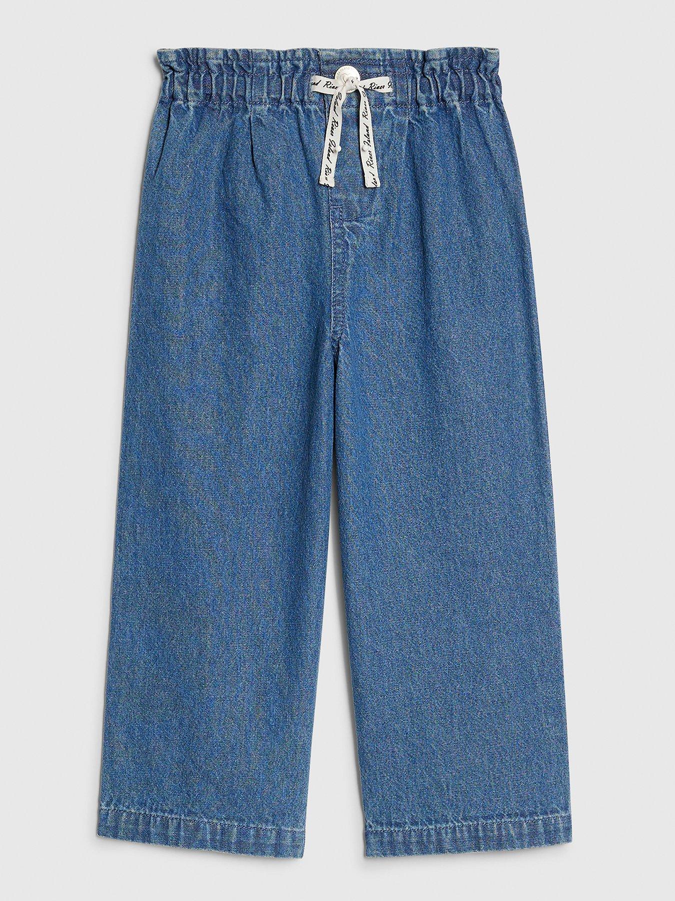 River Island Mini Girls Wide Leg Jeans - Blue