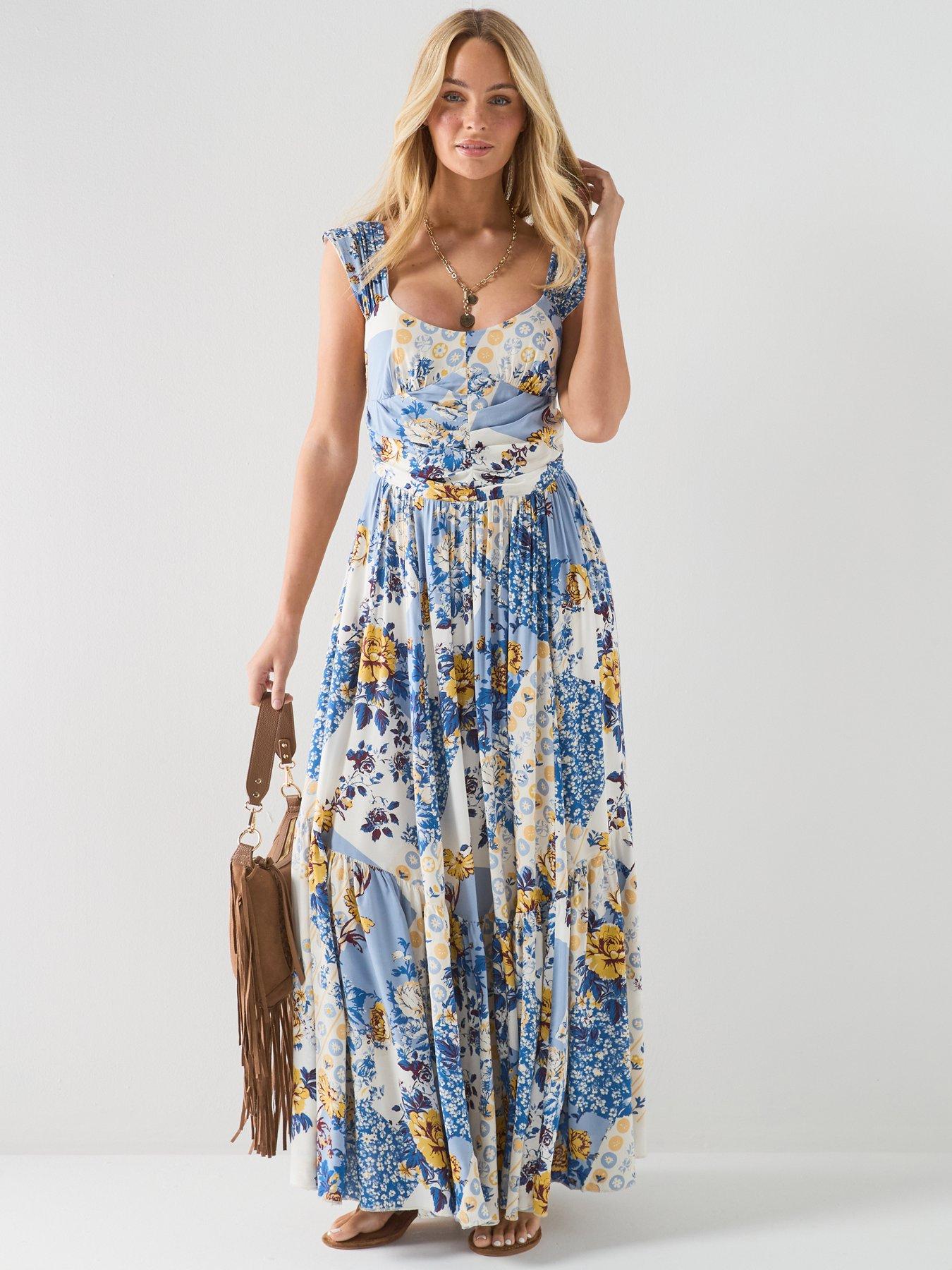 Free People Sasha Maxi - Blue