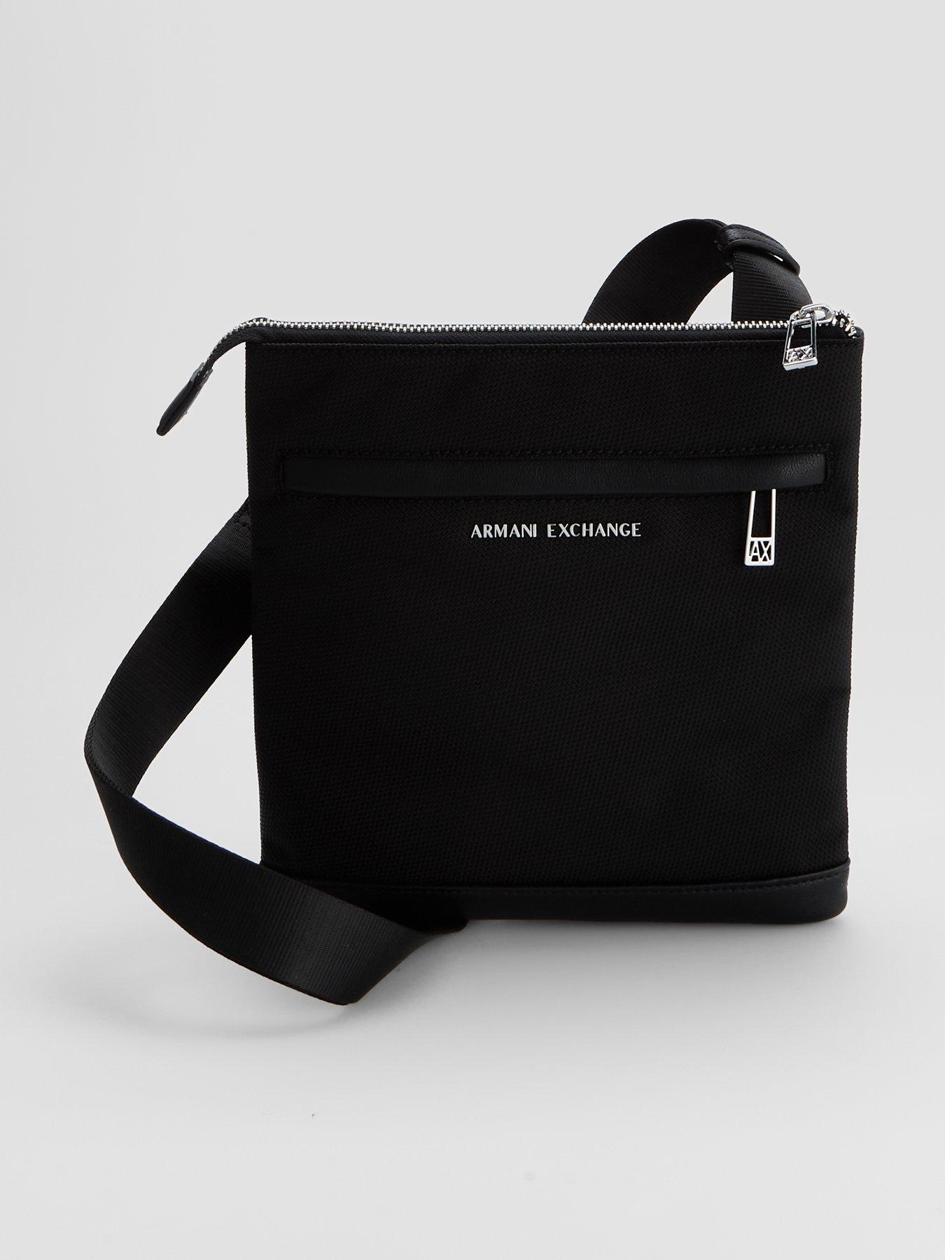Armani Exchange: Singapore Flat Crossbody Bag - Black