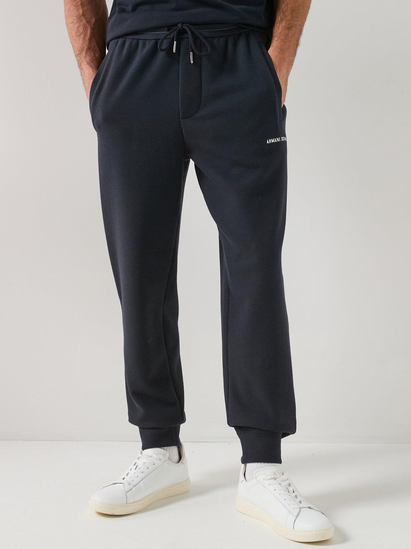 Armani Exchange: Waffle Joggers - Navy