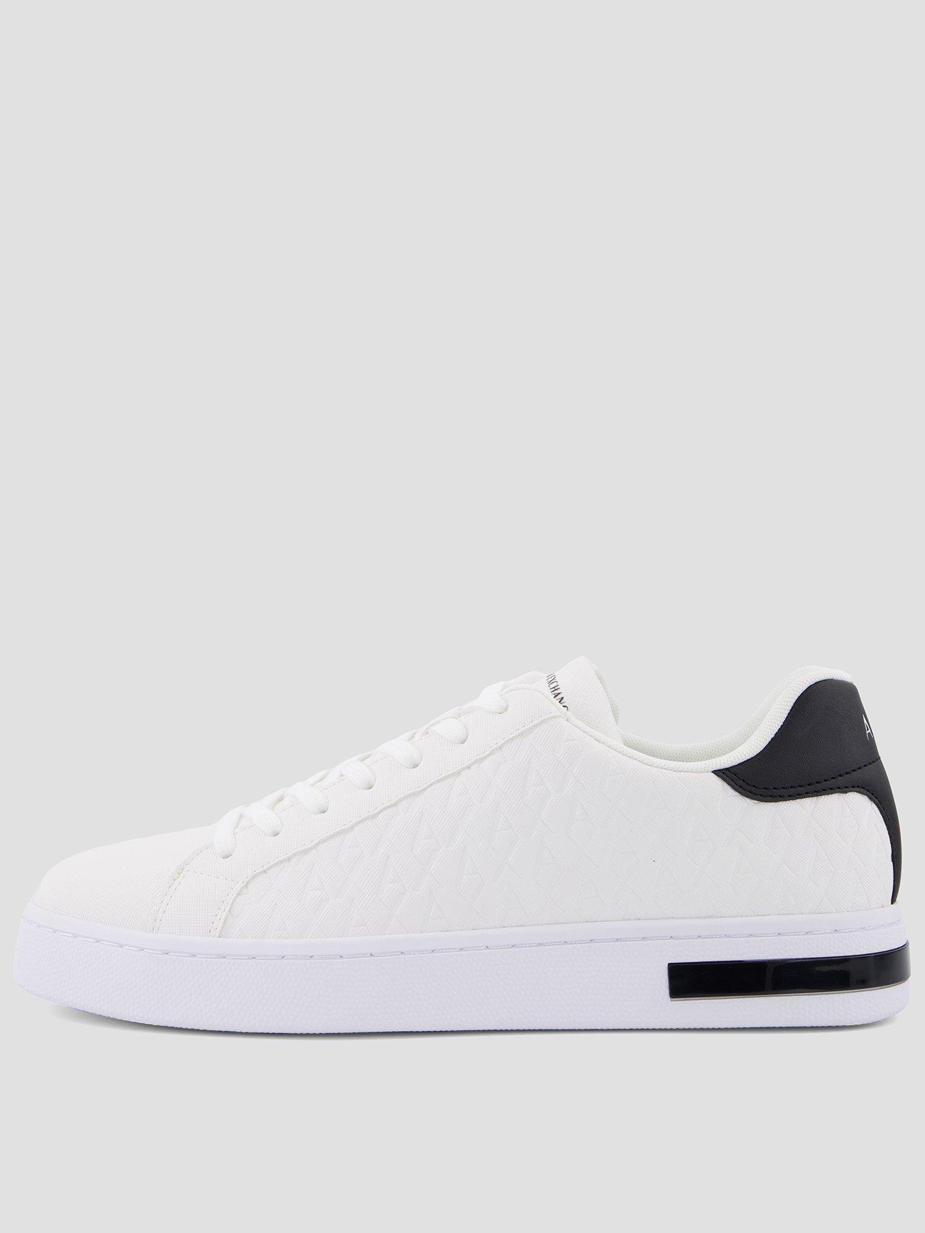 Armani Exchange Monogram Pu Trainers - White