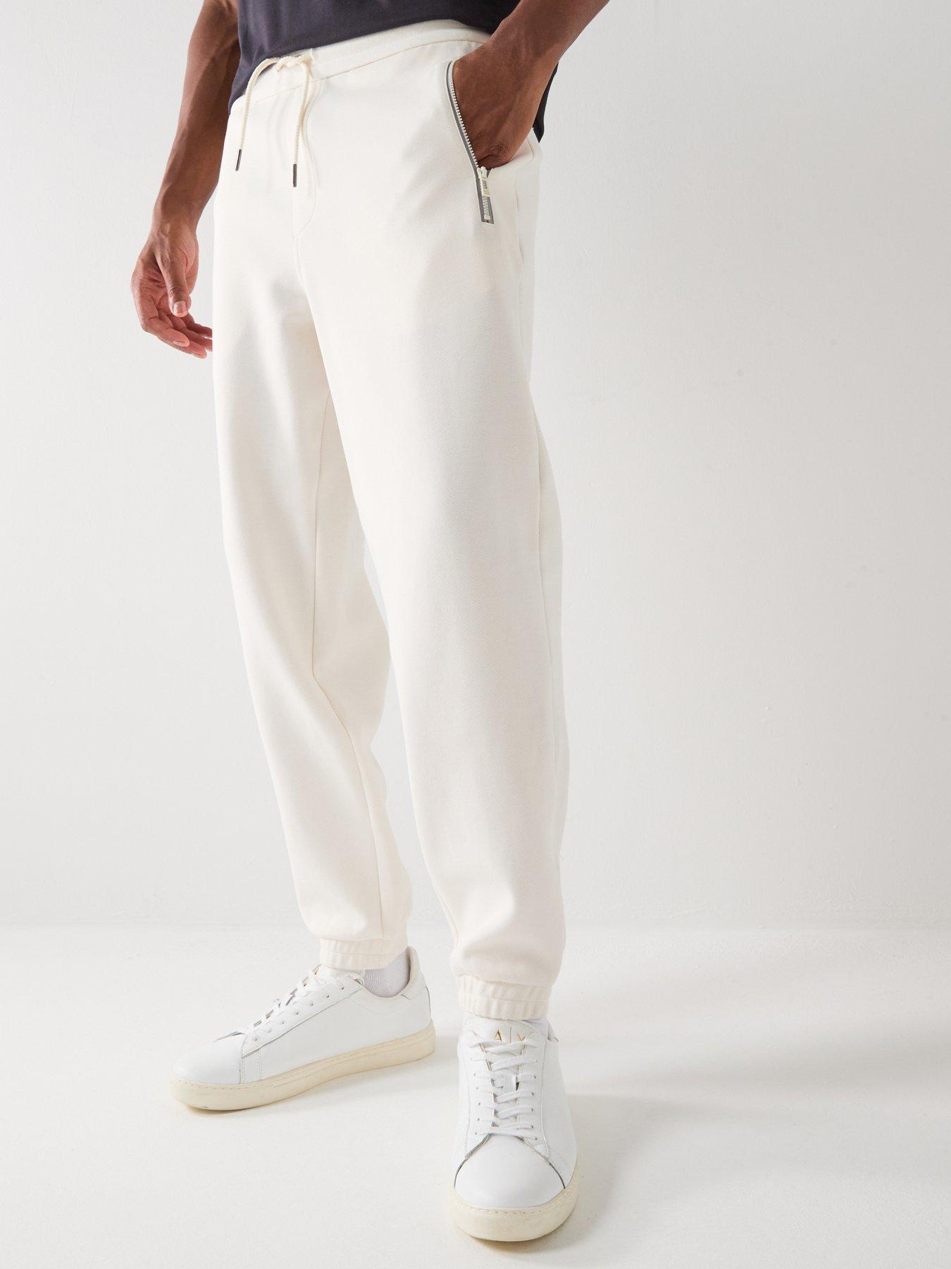 armani-exchange-joggers-off-white