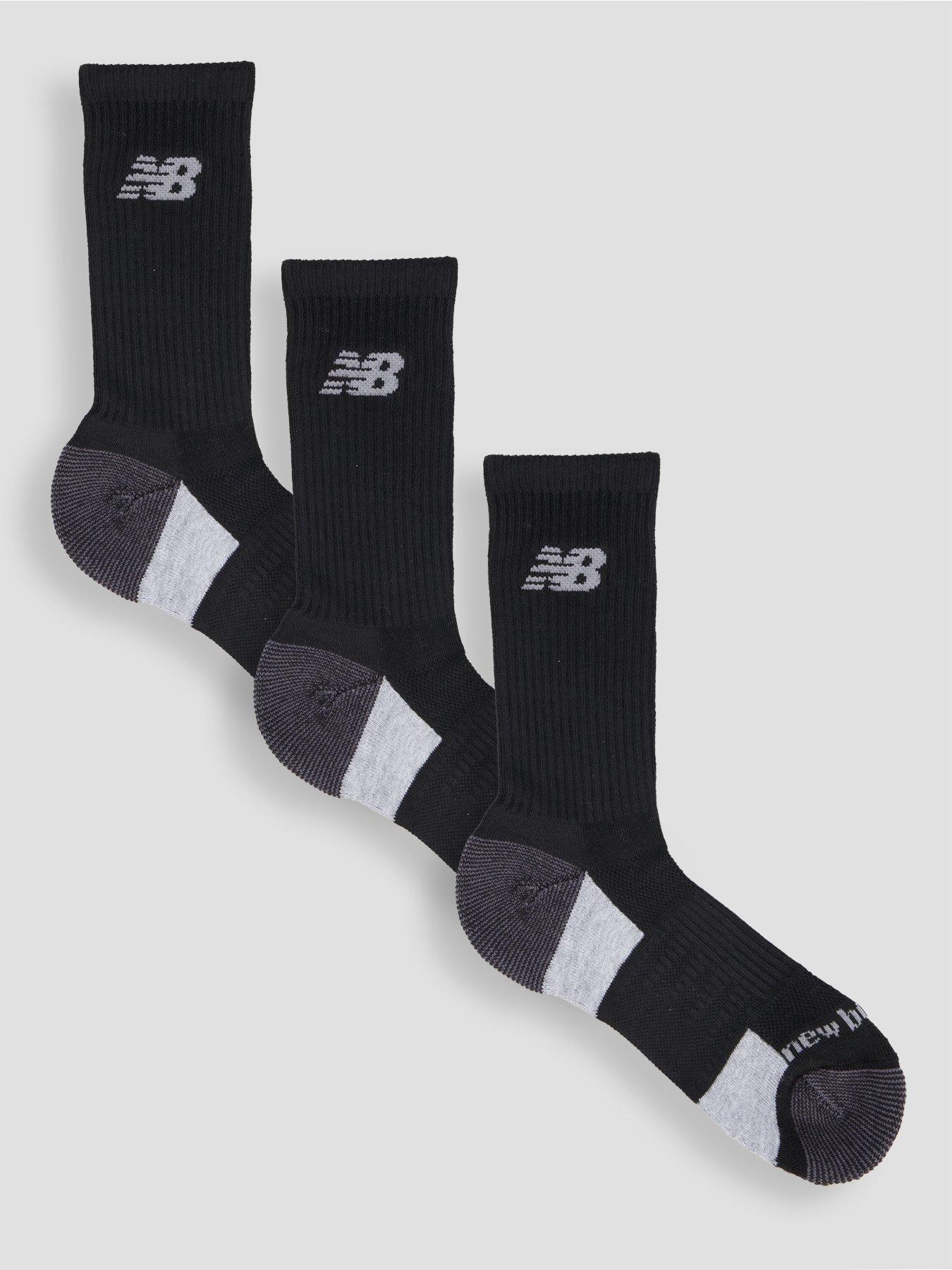 New Balance Performance Cushioned Crew - 3 Pack - Black