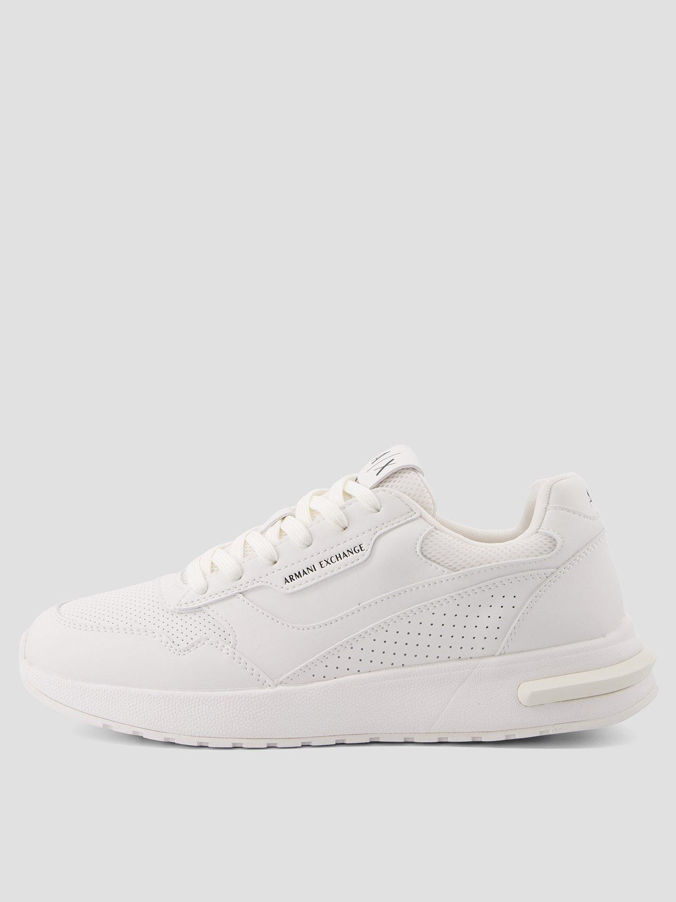 Armani Exchange Dusseldorf Pu Mesh Trainer - Off White