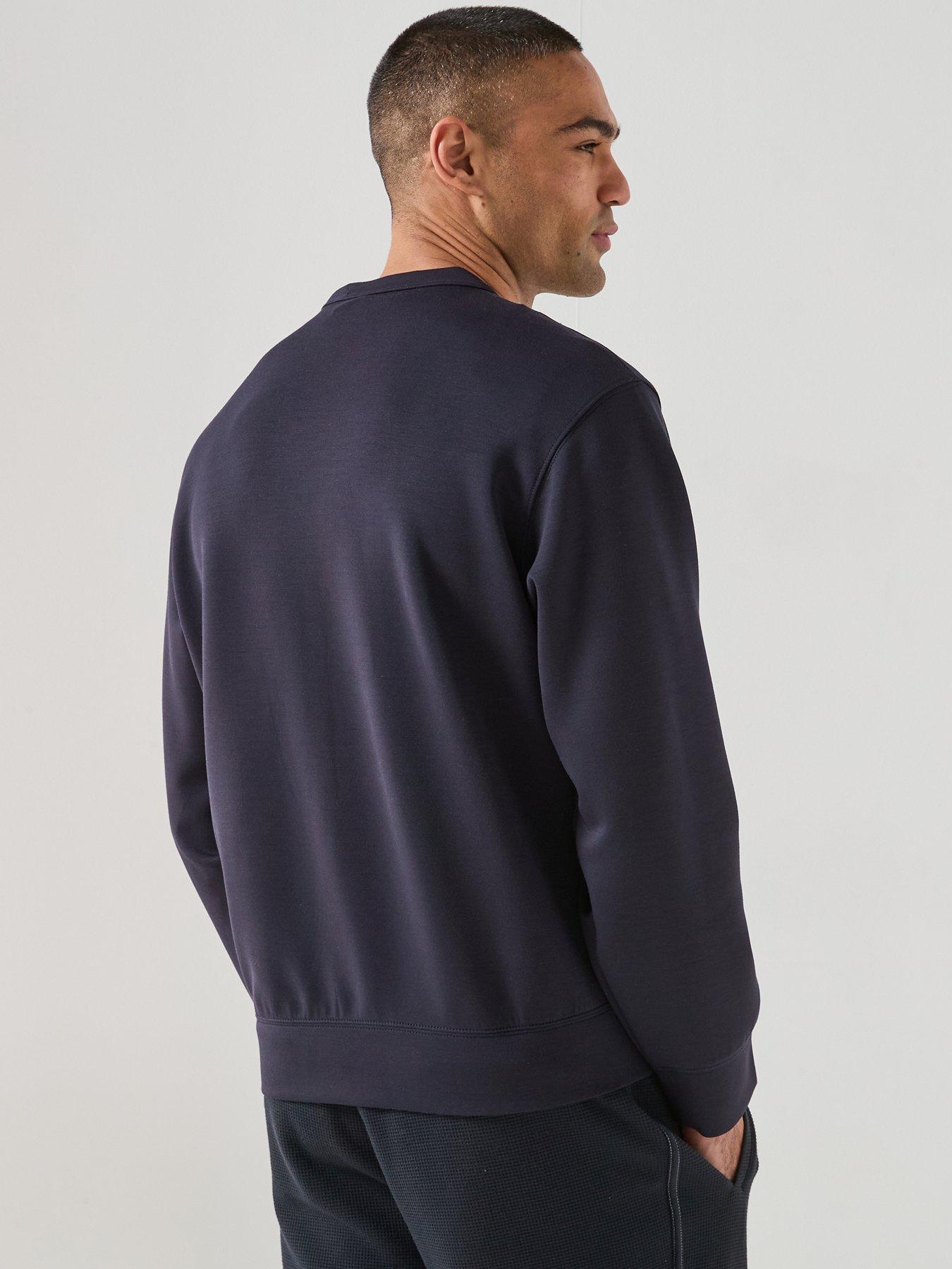 Image 2 of 6 of Armani Exchange Box Logo Crew Sweatshirt - Navy