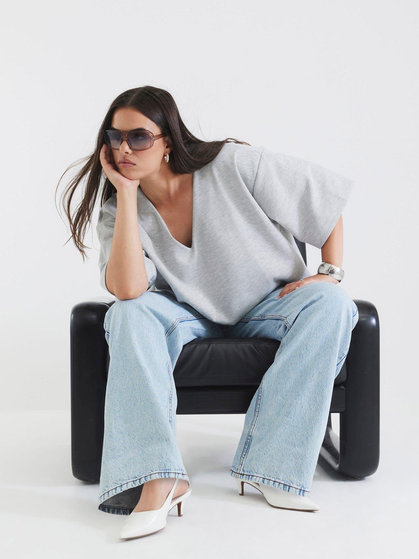 Image 3 of 7 of River Island Relaxed Straight Bieber - Blue