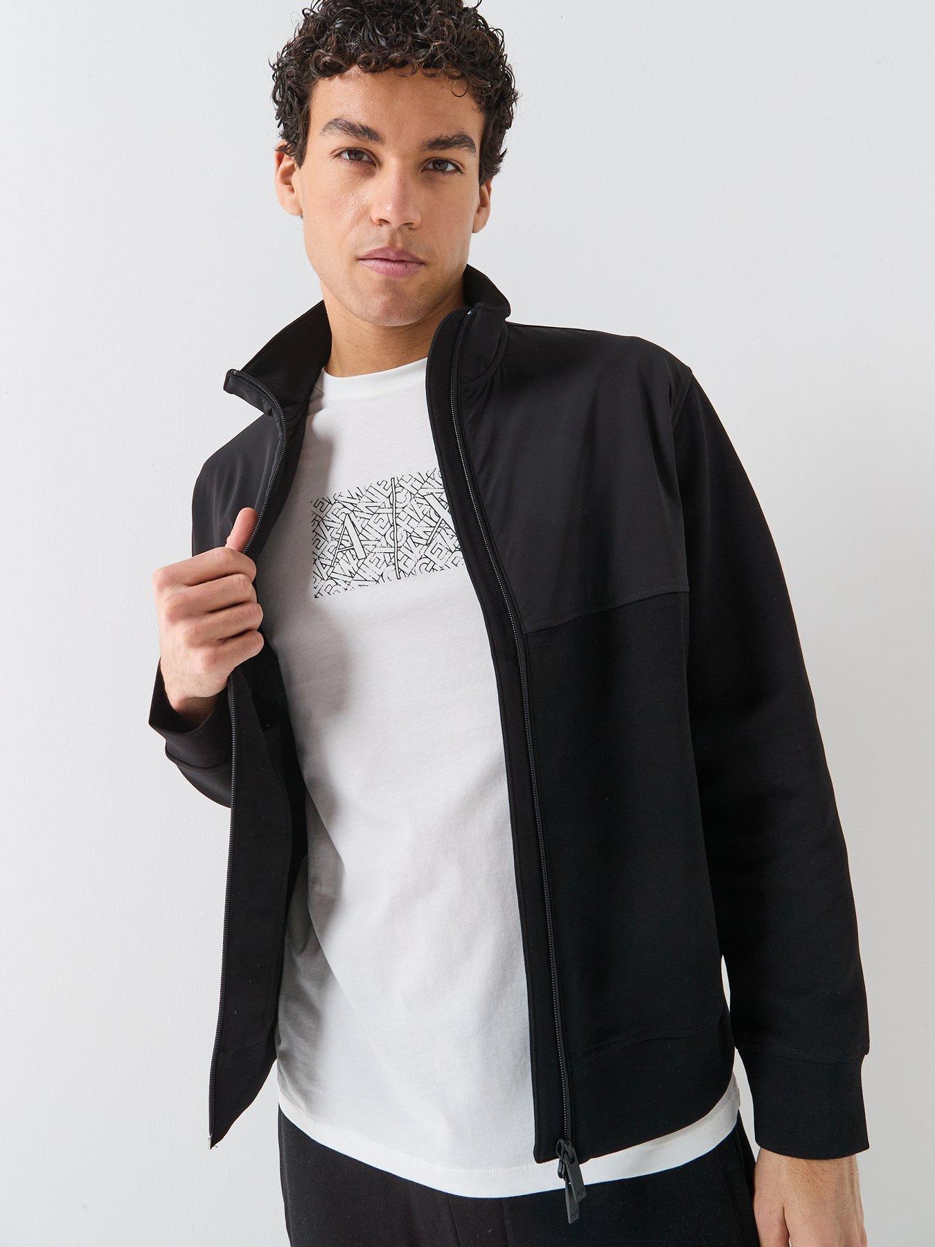 Image 6 of 6 of Armani Exchange Slim Fit Chest Logo T-Shirt - Off White