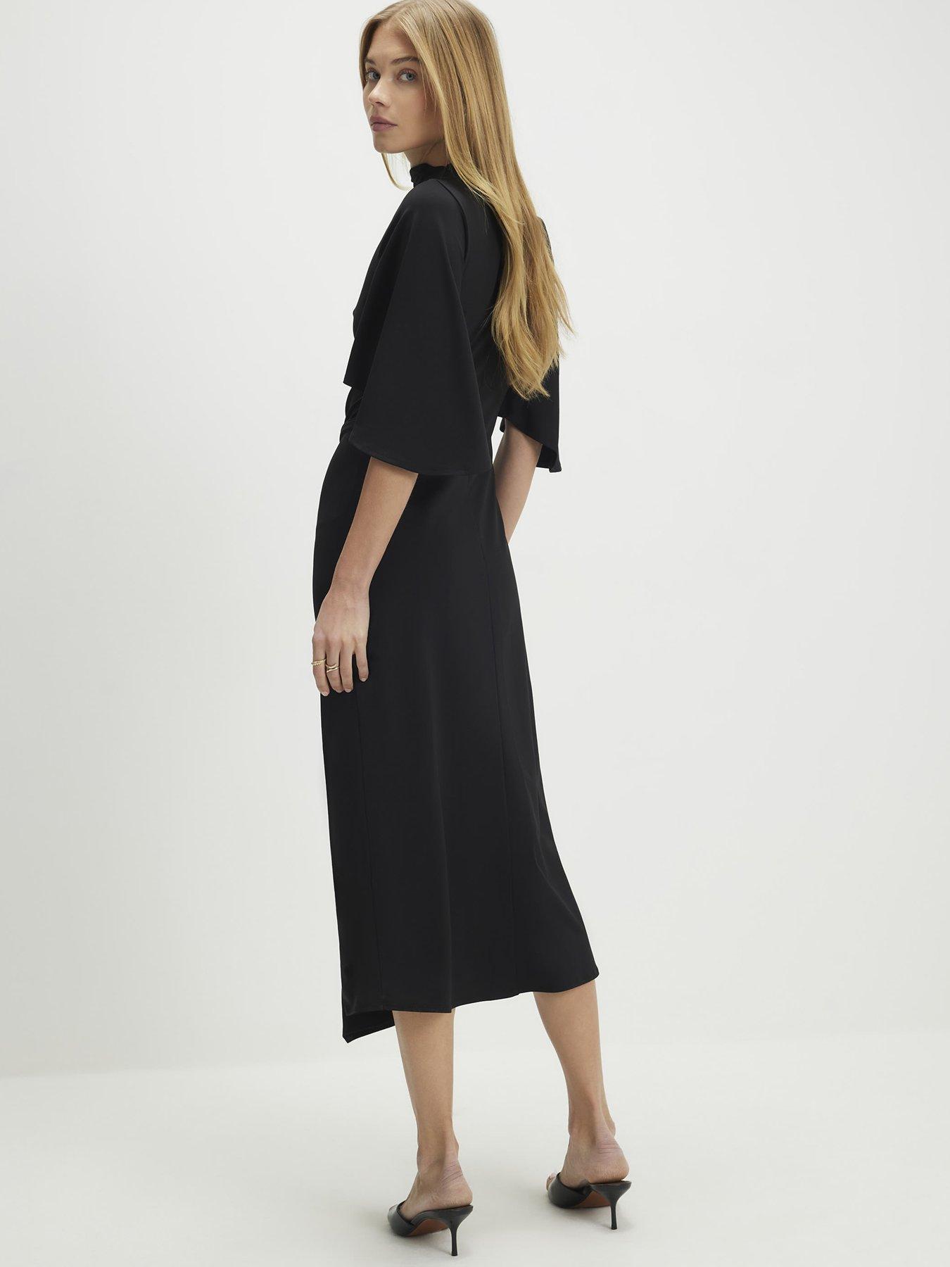River Island Gold Buckle Midi Dress - Black | Very