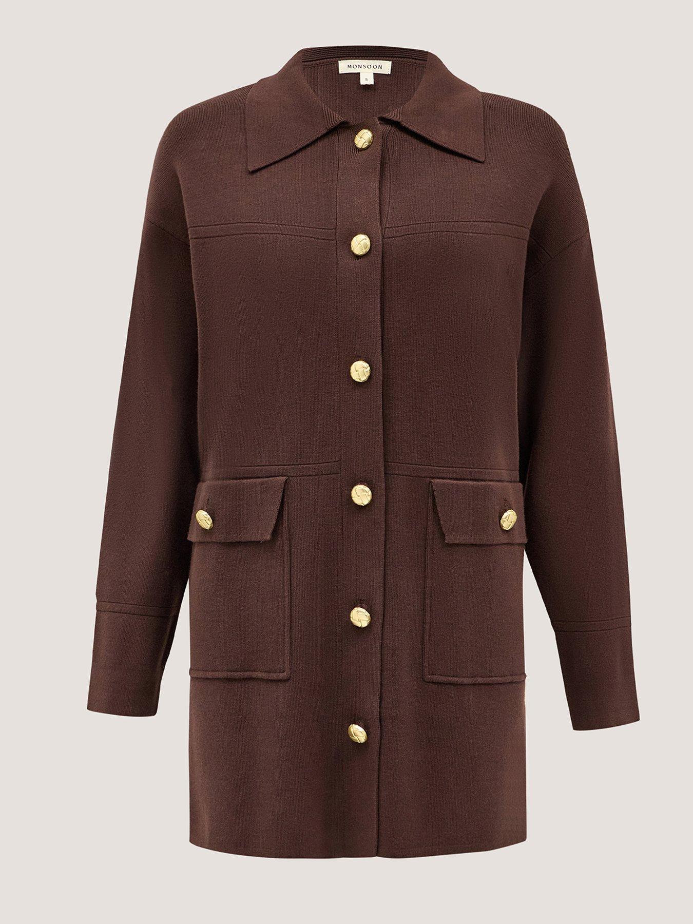 Image 3 of 5 of Monsoon Nina Knitted Jacket - Brown