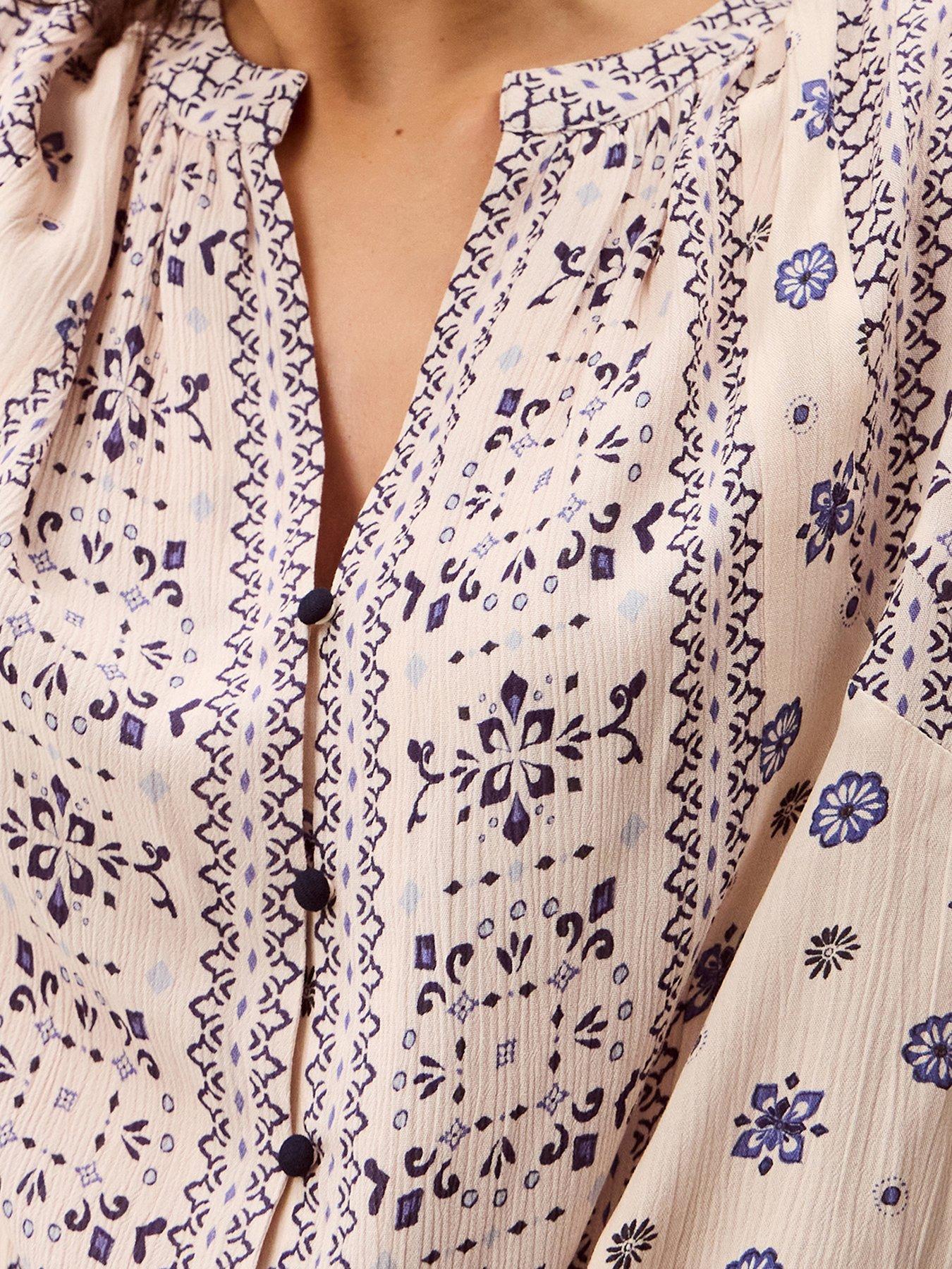 Image 5 of 5 of Monsoon Bonny Print Blouse - Cream