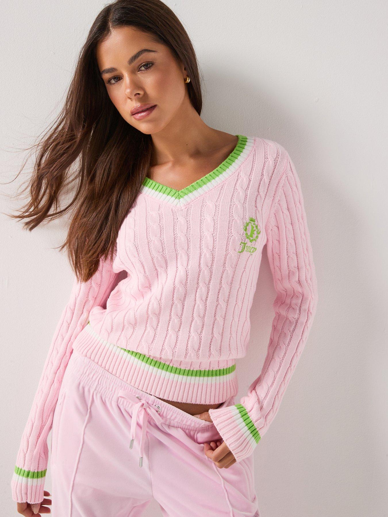 Juicy Couture Kitti Cable Knit Jumper - Pink