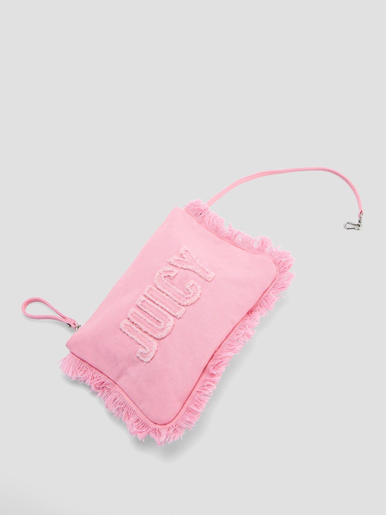 Image 6 of 6 of Juicy Couture Mirna Beach Shopping Trip Cotton/ PU Java Bag - Brown/Pink
